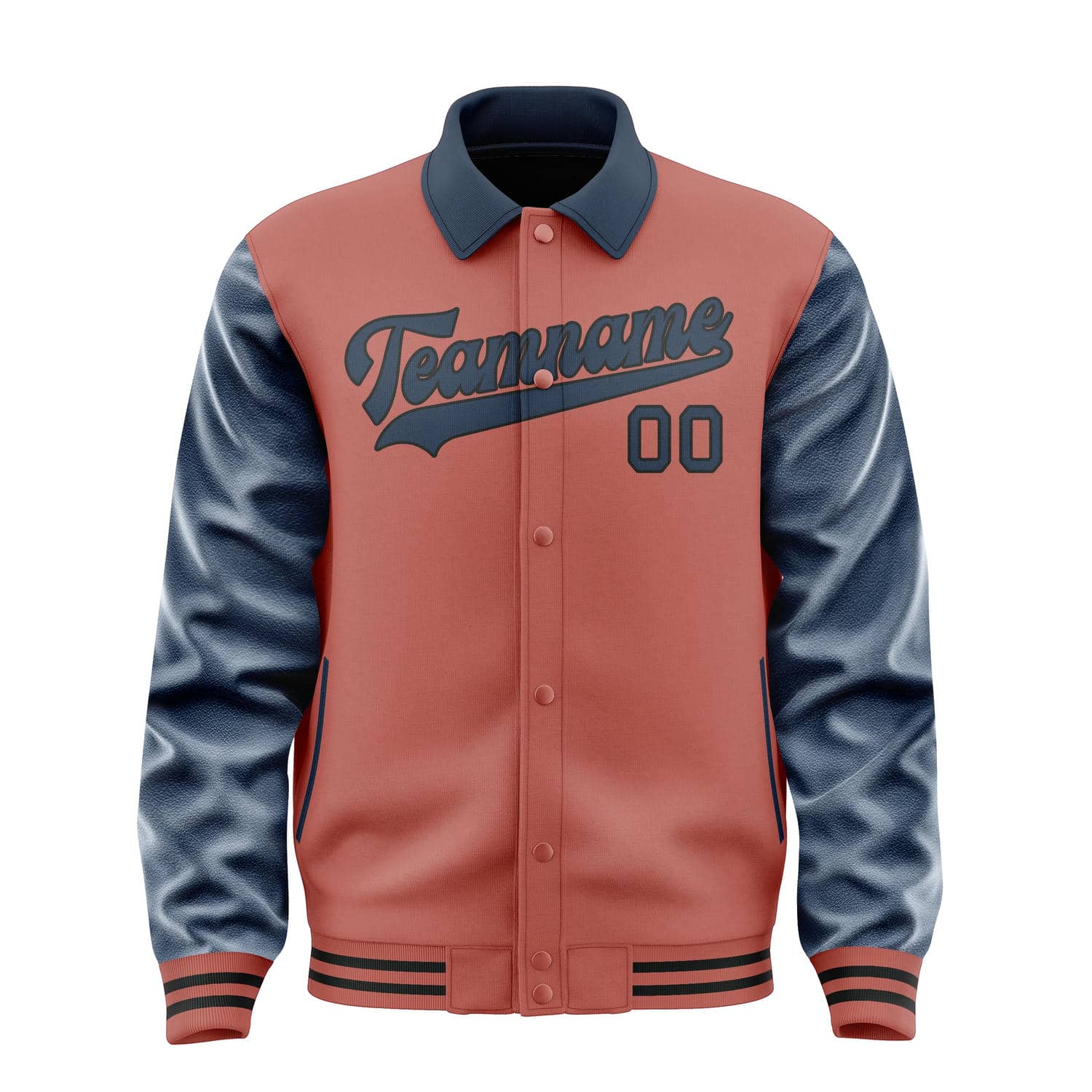 Maßgeschneidertes Kupferrose Marineblau Jacke