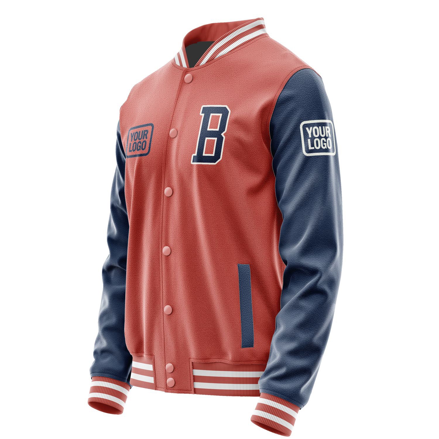 Maßgeschneidertes Kupferrose Marineblau Jacke JA292910291818101018