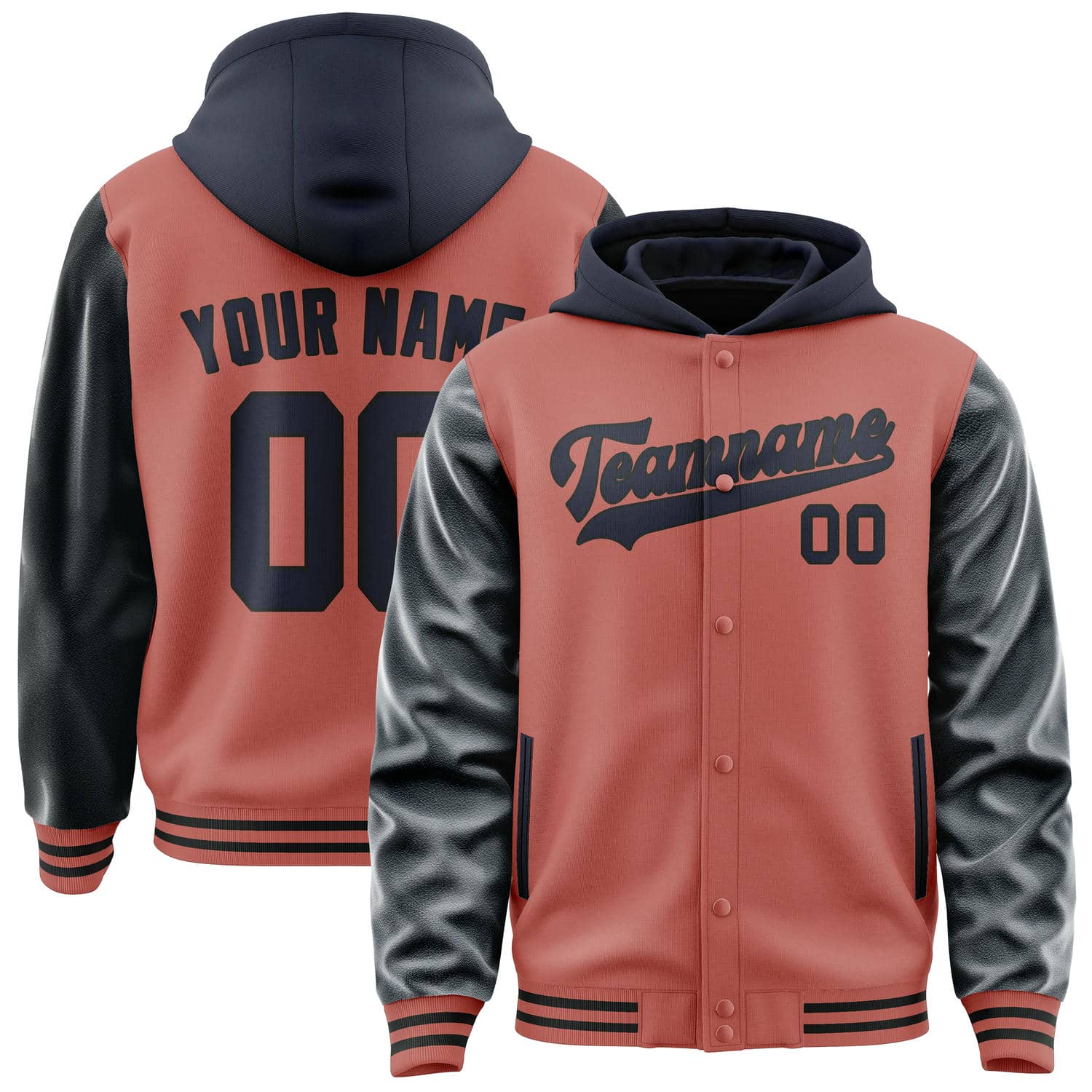 Maßgeschneidertes Kupferrose Stahlblau Jacke