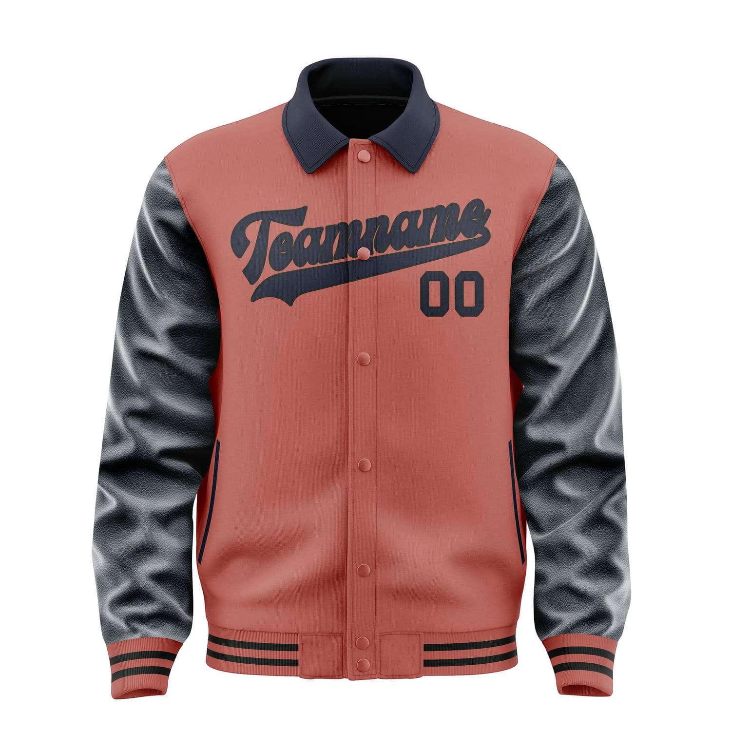 Maßgeschneidertes Kupferrose Stahlblau Jacke