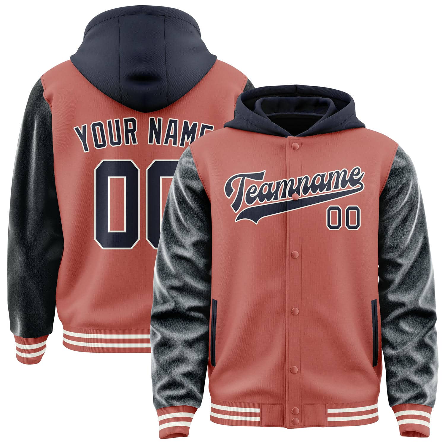 Maßgeschneidertes Kupferrose Stahlblau Jacke JA292911291818111118
