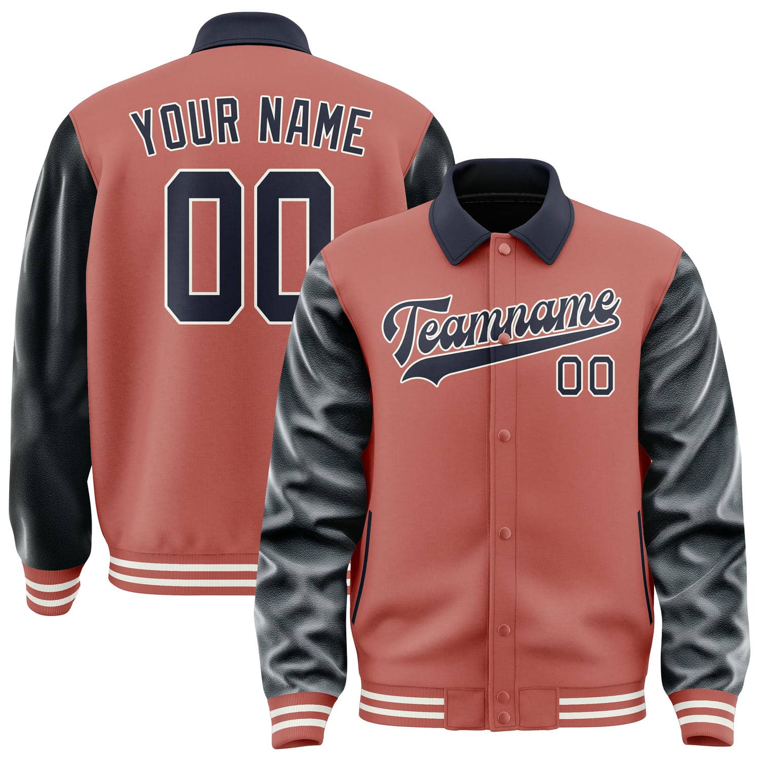 Maßgeschneidertes Kupferrose Stahlblau Jacke
