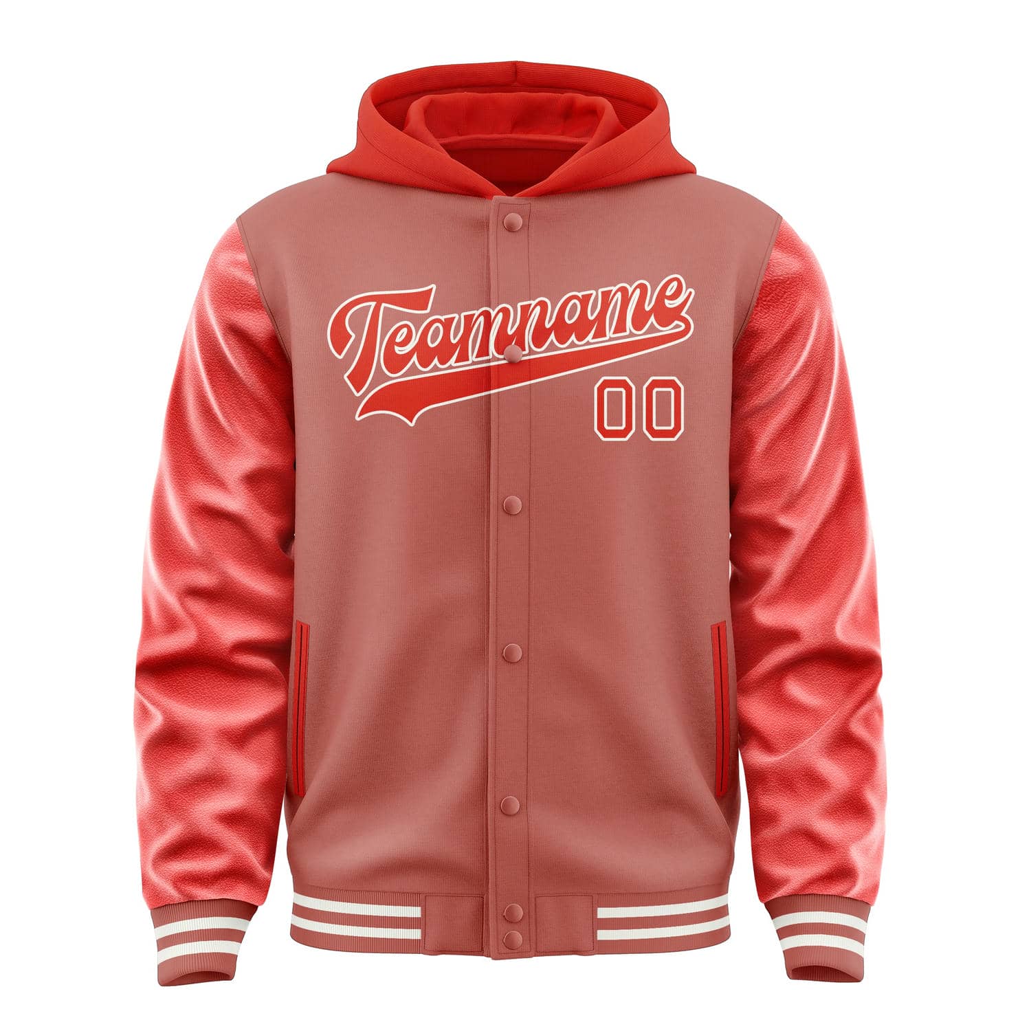 Maßgeschneidertes Kupferrose Orangerot Jacke