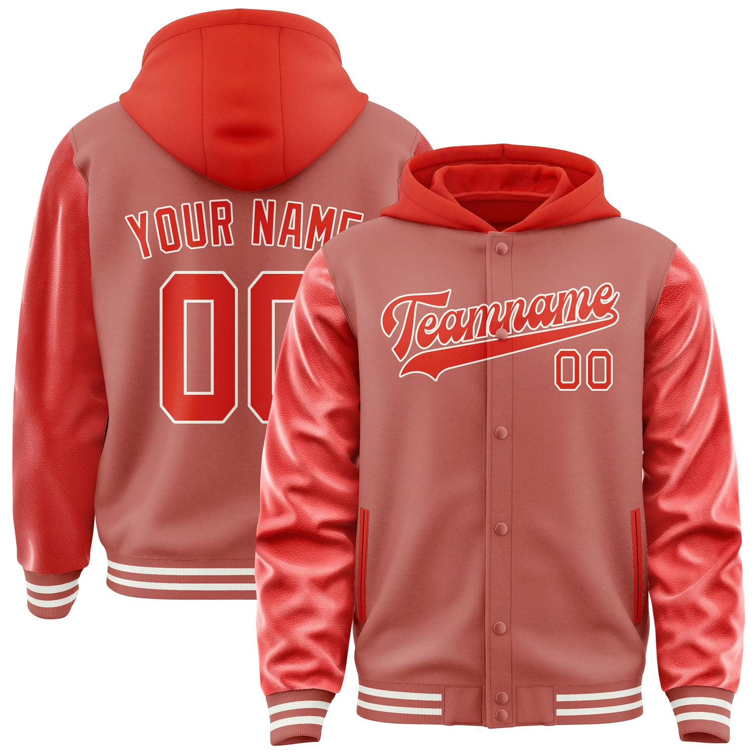 Maßgeschneidertes Kupferrose Orangerot Jacke
