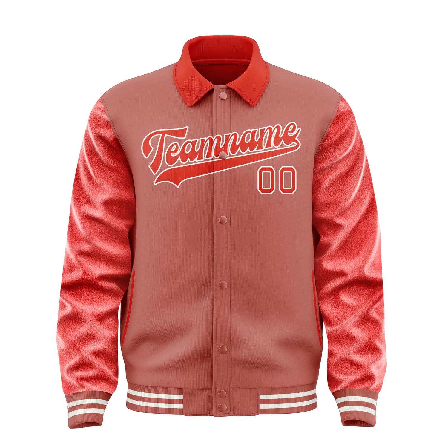 Maßgeschneidertes Kupferrose Orangerot Jacke