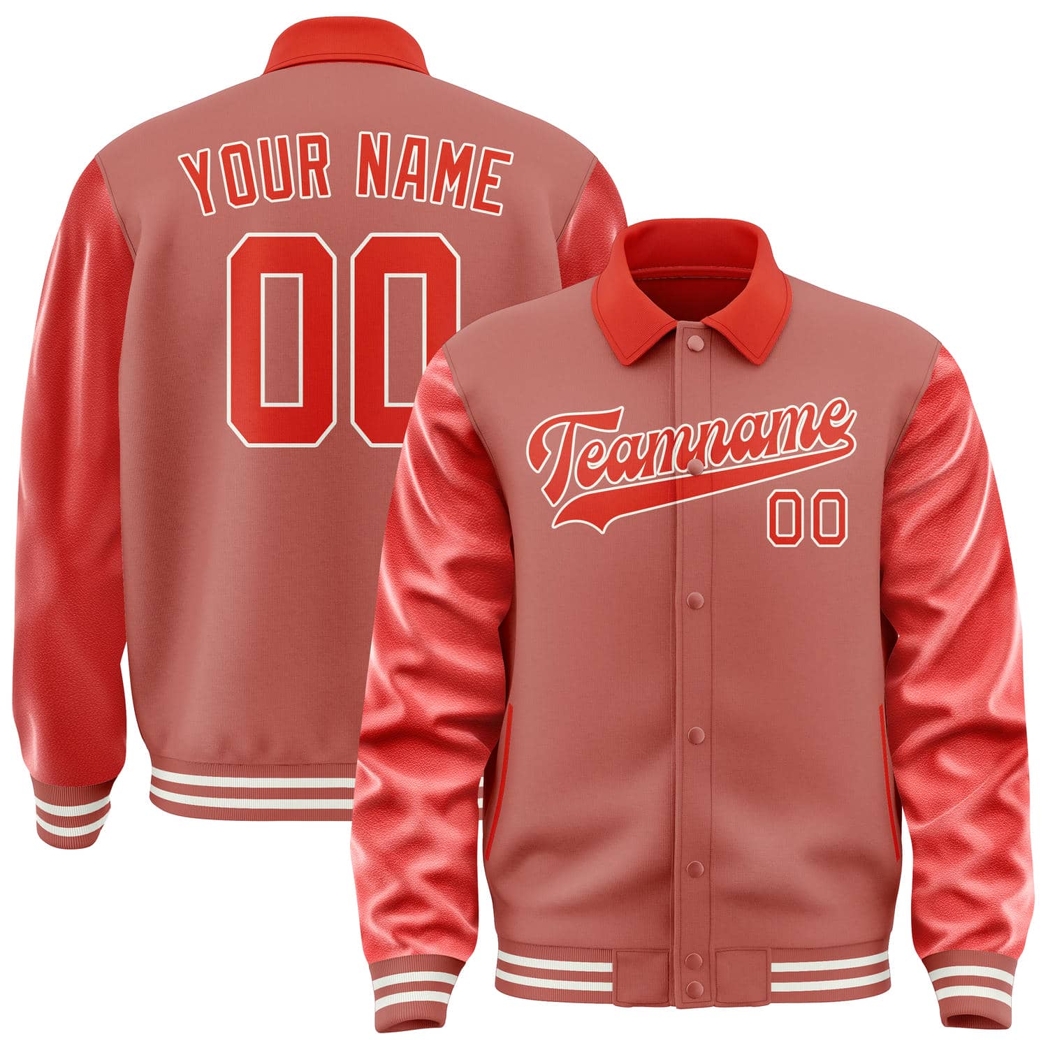 Maßgeschneidertes Kupferrose Orangerot Jacke