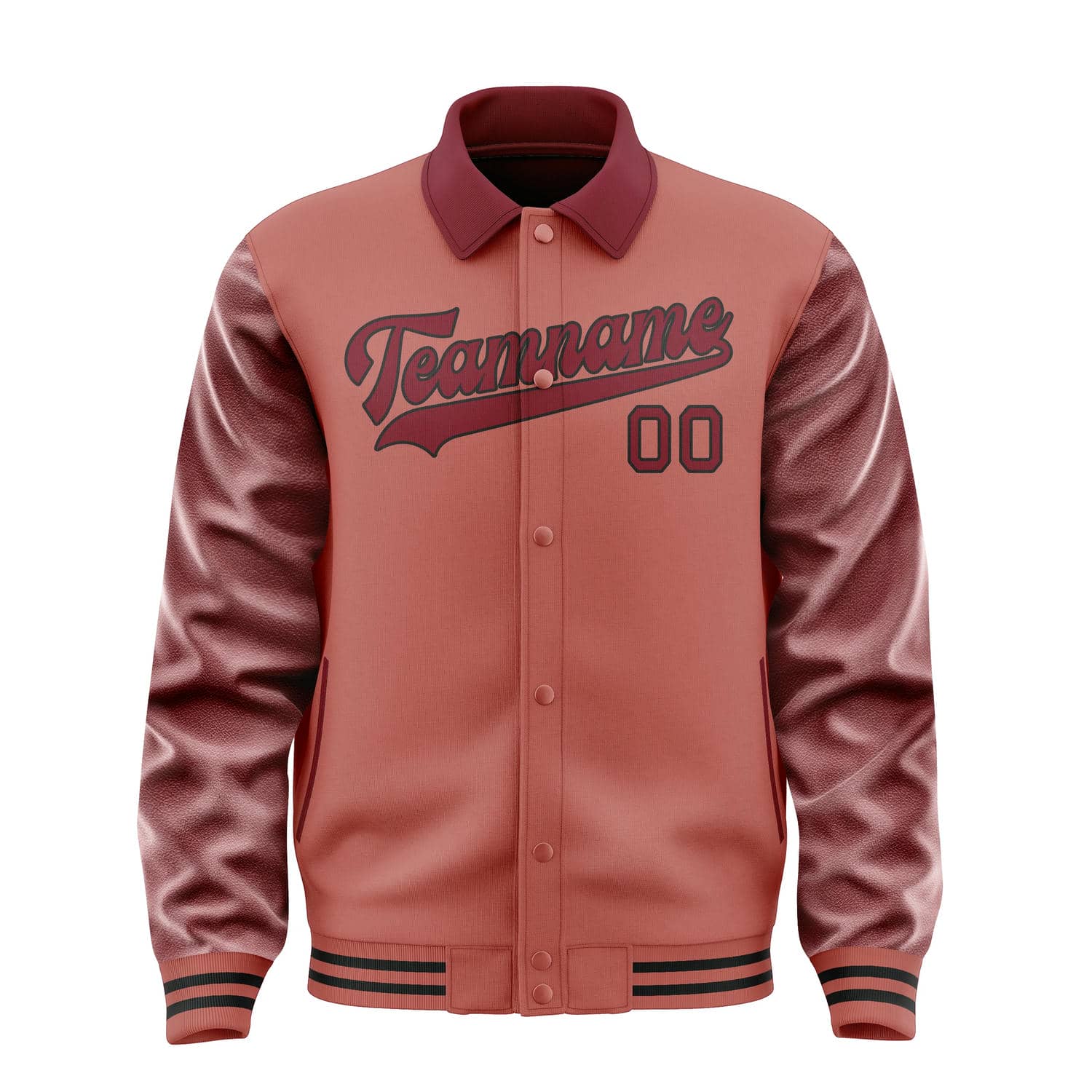 Maßgeschneidertes Kupferrose Karmesinrot Jacke