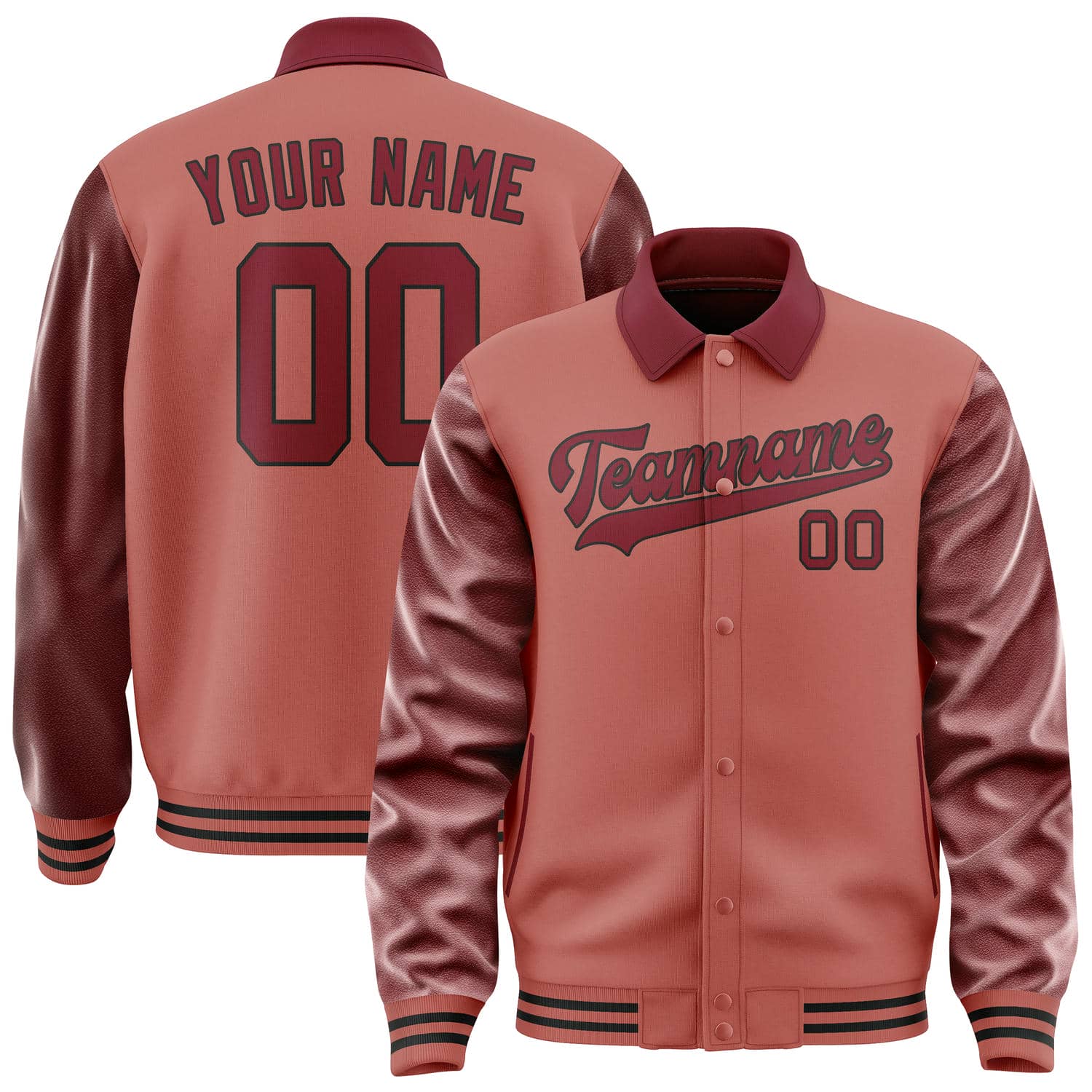 Maßgeschneidertes Kupferrose Karmesinrot Jacke JA292915291717151517