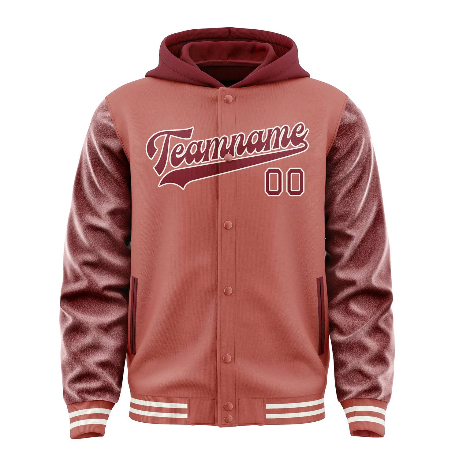 Maßgeschneidertes Kupferrose Karmesinrot Jacke