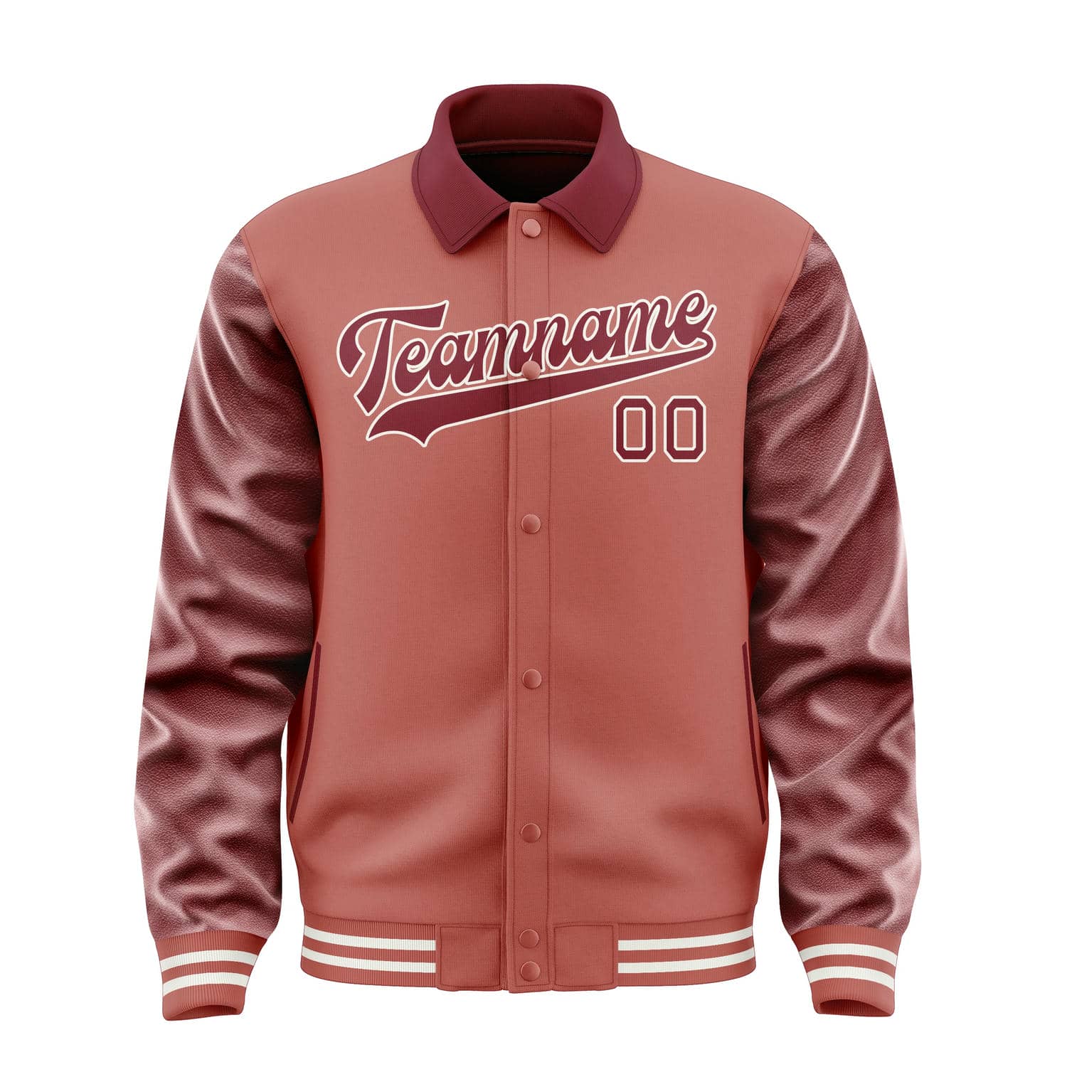 Maßgeschneidertes Kupferrose Karmesinrot Jacke