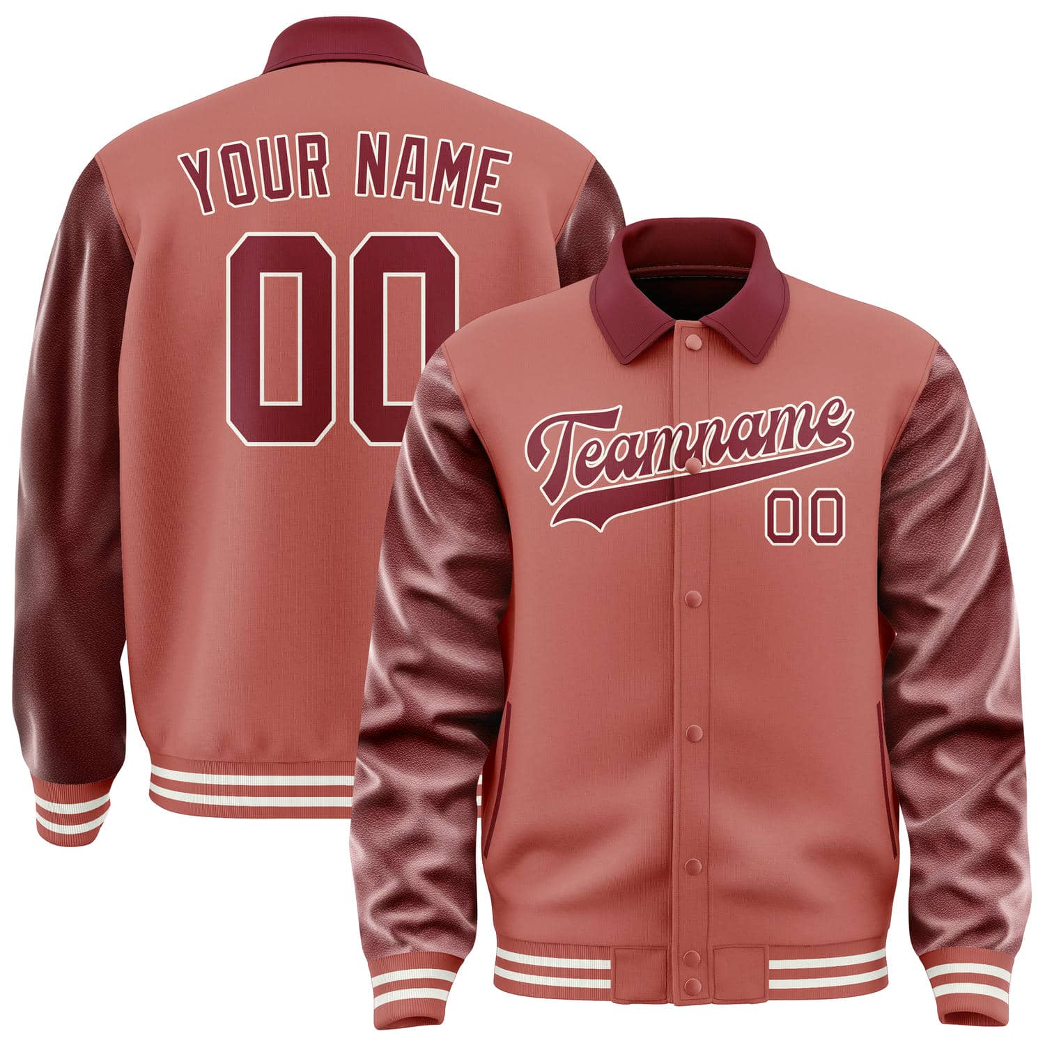 Maßgeschneidertes Kupferrose Karmesinrot Jacke JA292915291818151518