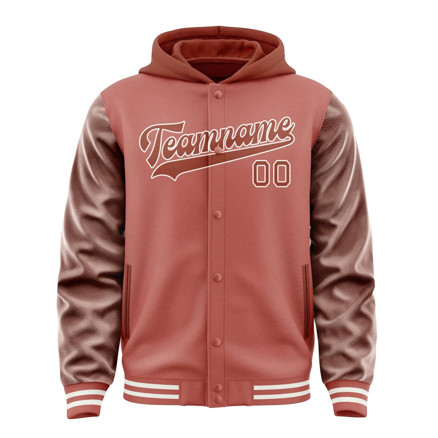 Maßgeschneidertes Kupferrose Korallenrot Jacke