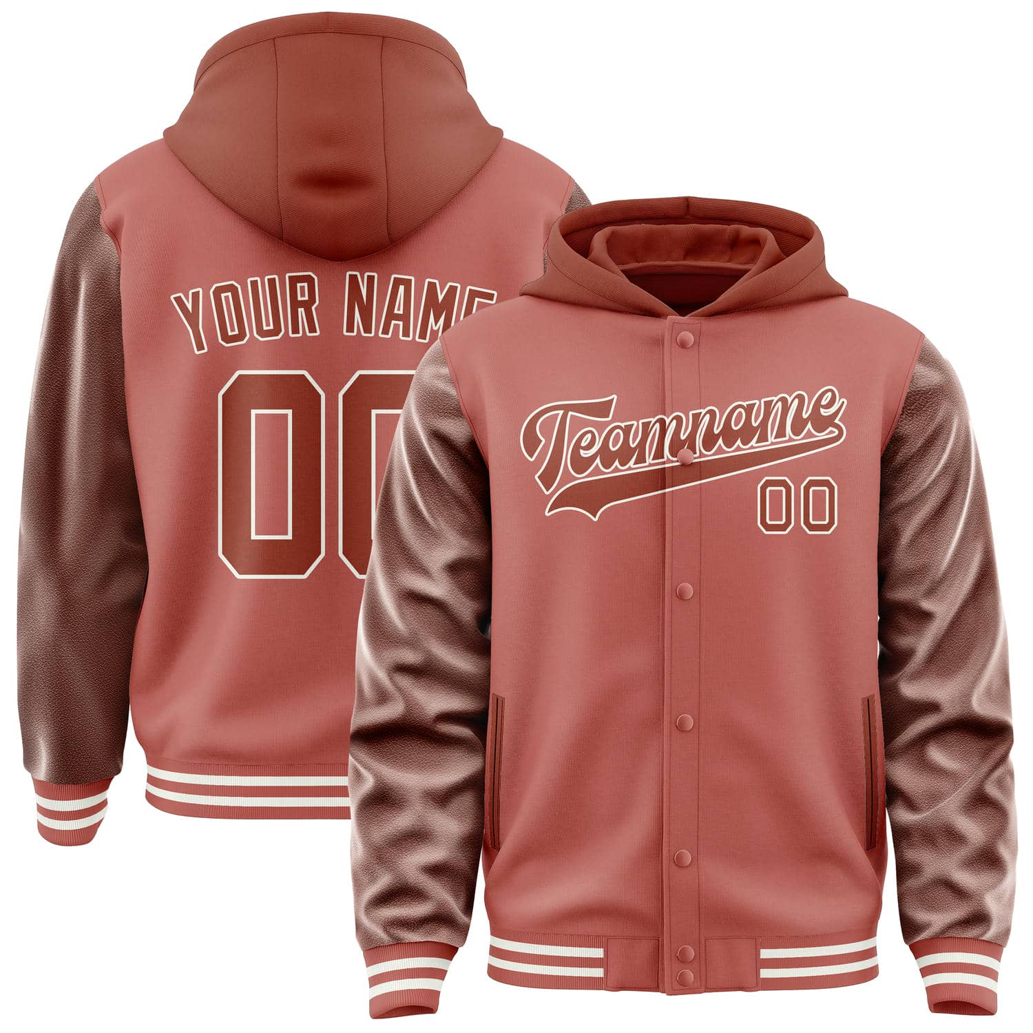 Maßgeschneidertes Kupferrose Korallenrot Jacke