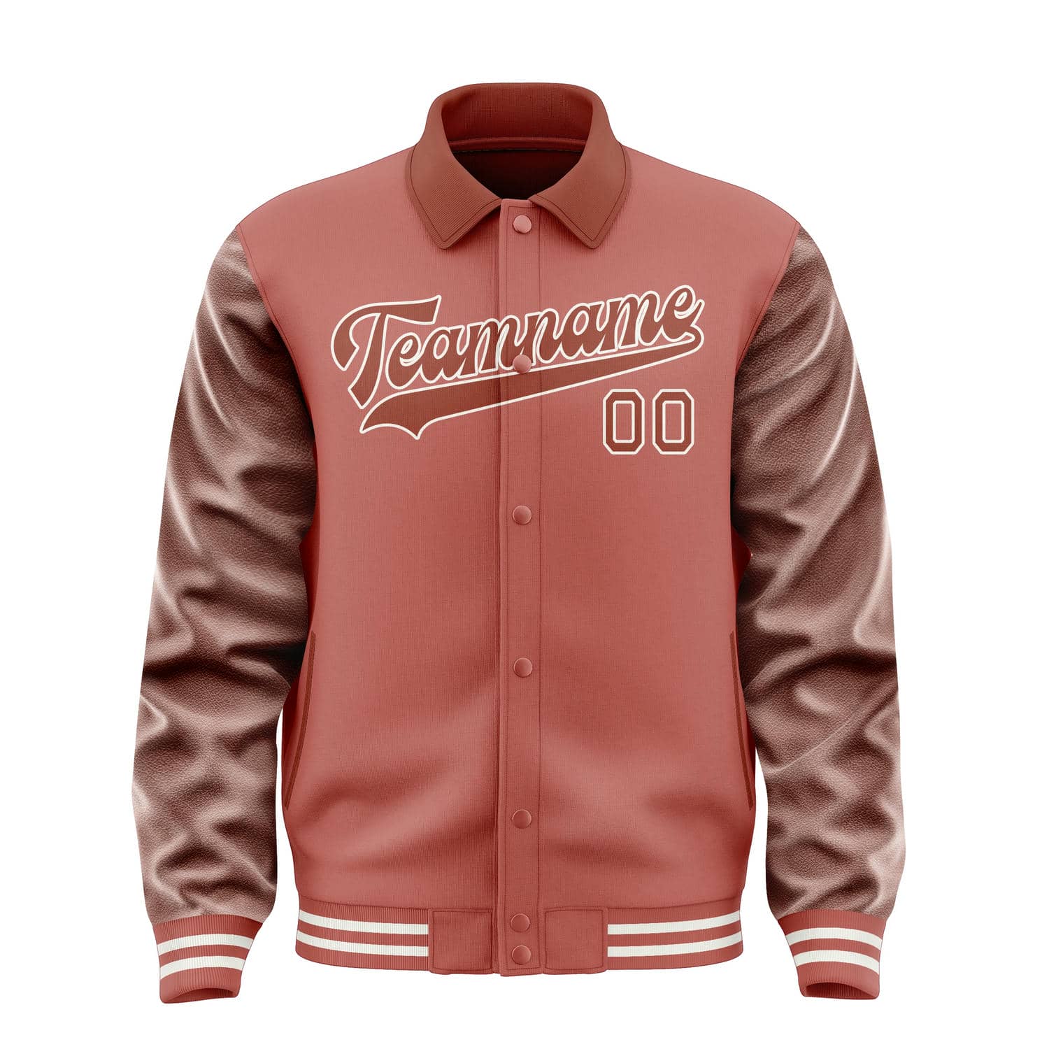 Maßgeschneidertes Kupferrose Korallenrot Jacke
