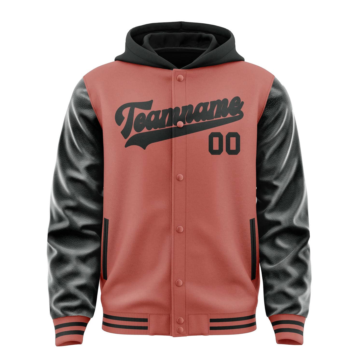 Maßgeschneidertes Kupferrose Schwarz Jacke