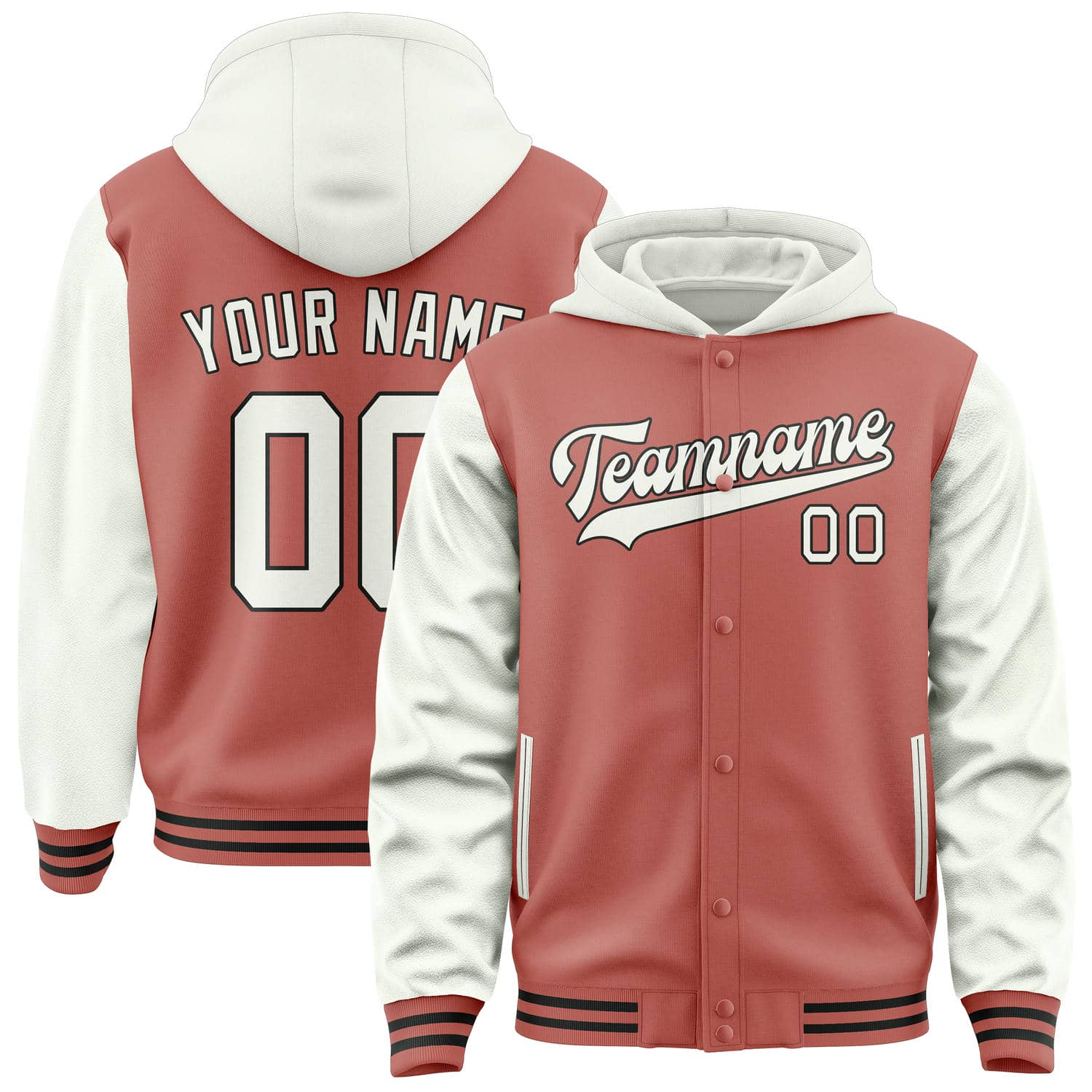 Maßgeschneidertes Kupferrose Weiß Jacke JA292918291717181817