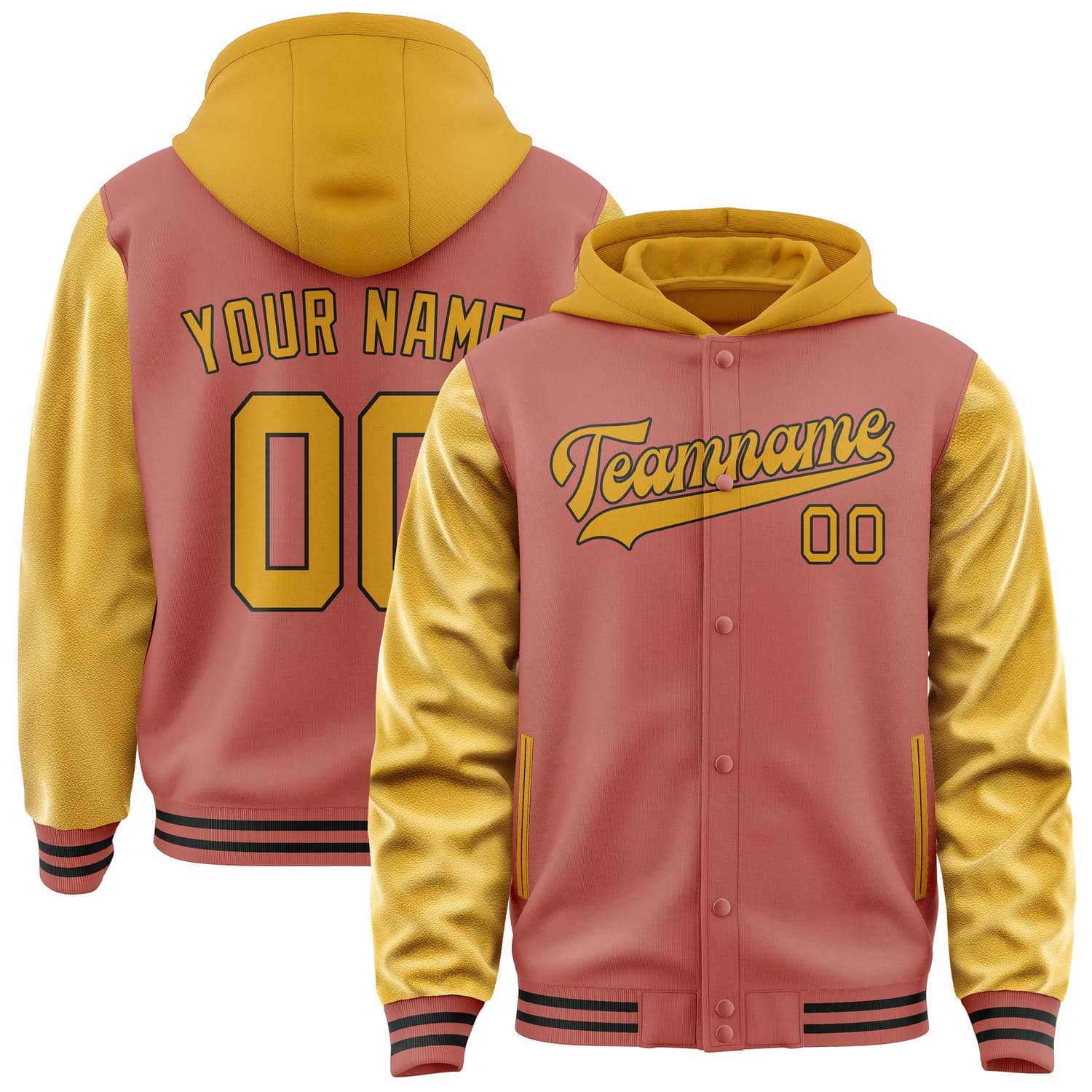 Maßgeschneidertes Kupferrose Gelb Jacke
