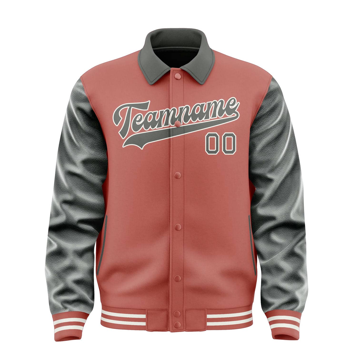 Maßgeschneidertes Kupferrose Dunkelgrau Jacke