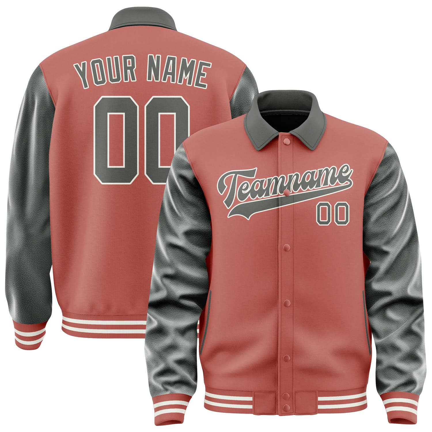Maßgeschneidertes Kupferrose Dunkelgrau Jacke JA292920291818202018