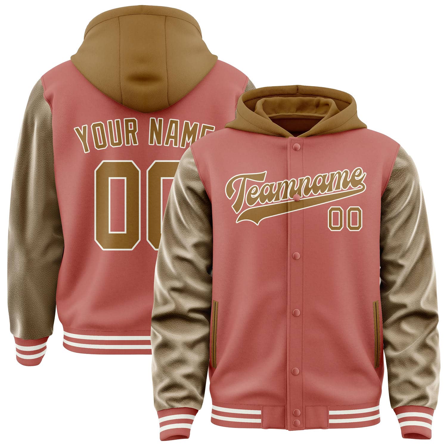 Maßgeschneidertes Kupferrose Khaki Jacke