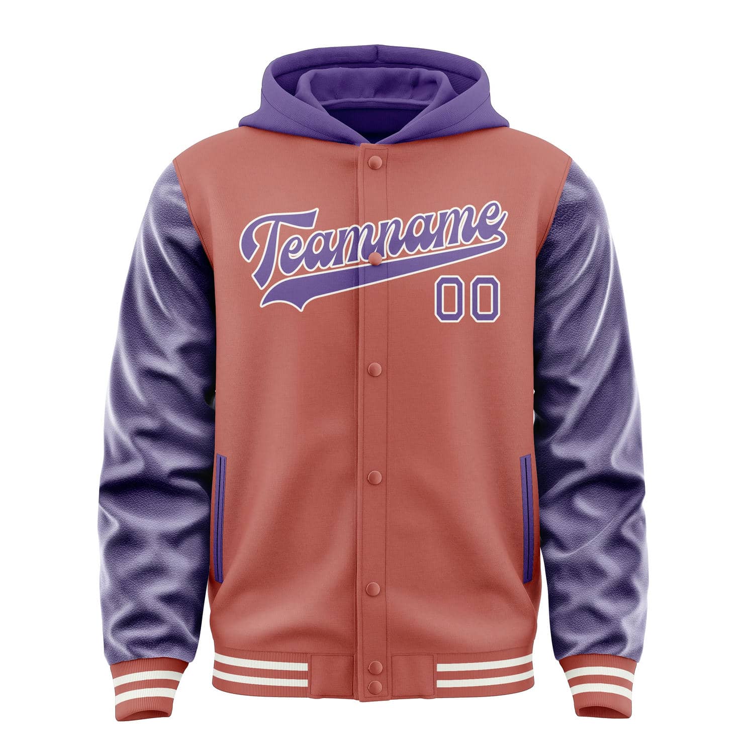Maßgeschneidertes Kupferrose Lavendel Jacke