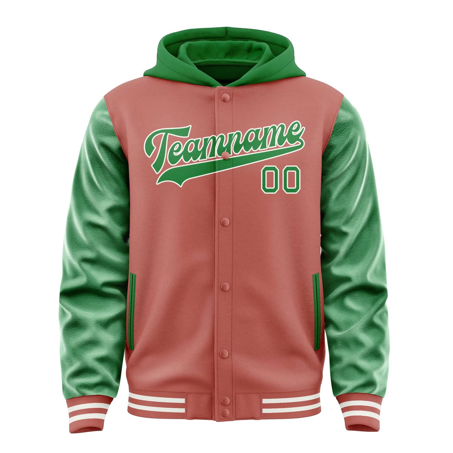 Maßgeschneidertes Kupferrose Smaragdgrün Jacke