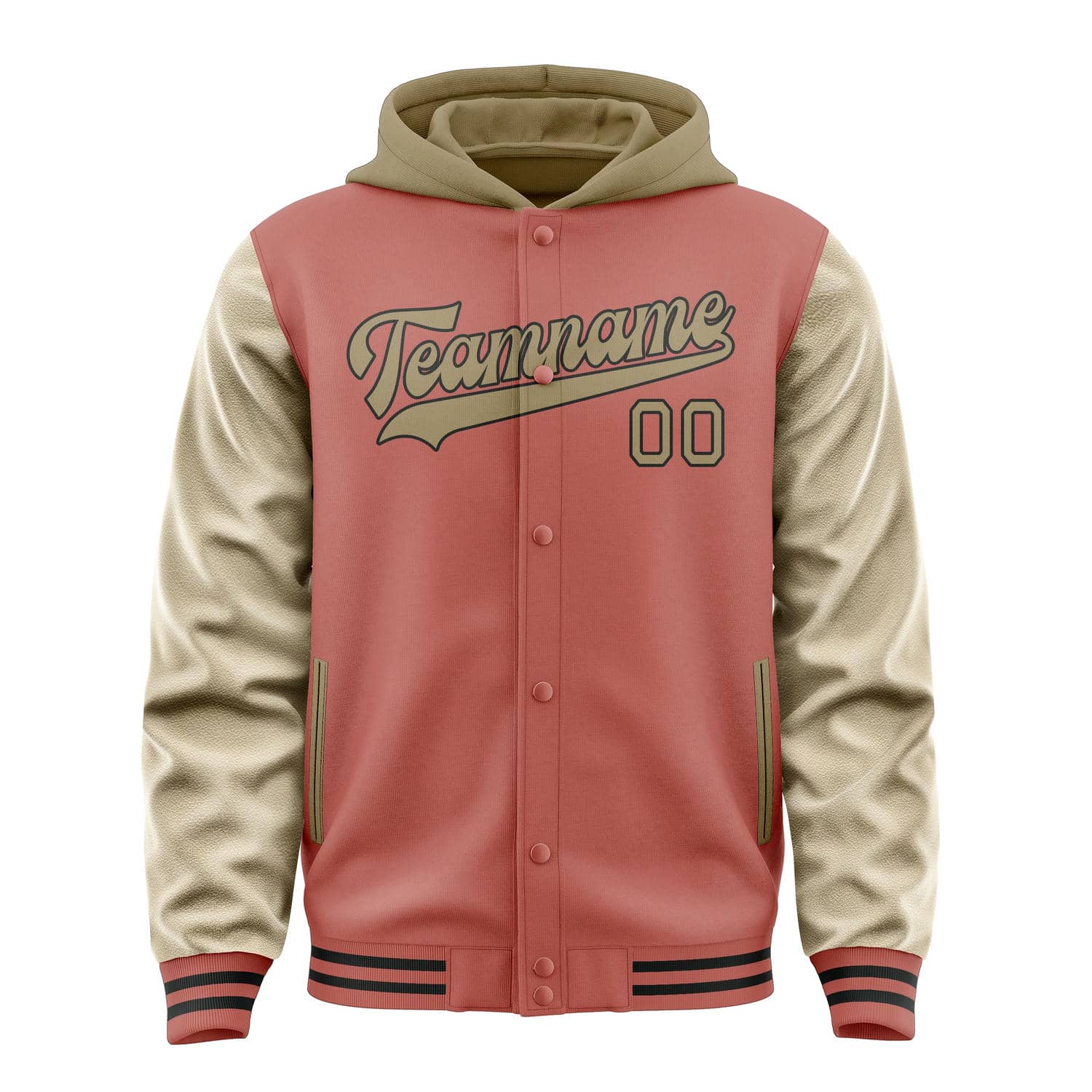 Maßgeschneidertes Kupferrose Hellkhaki Jacke