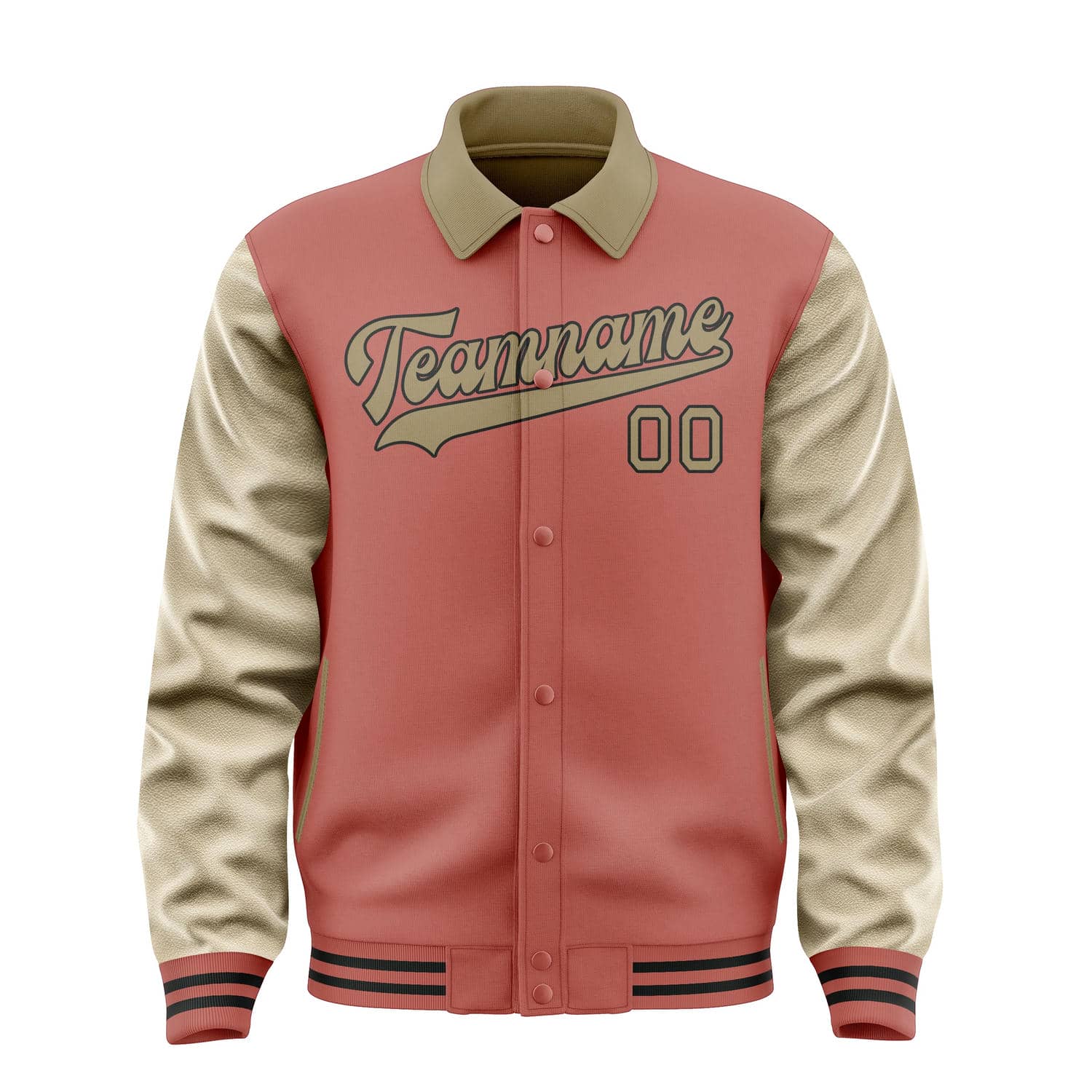 Maßgeschneidertes Kupferrose Hellkhaki Jacke