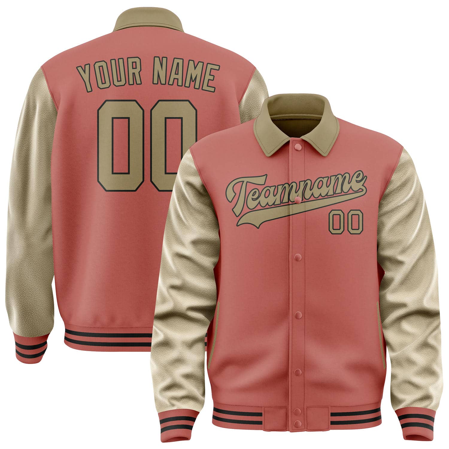 Maßgeschneidertes Kupferrose Hellkhaki Jacke JA292925291717252517
