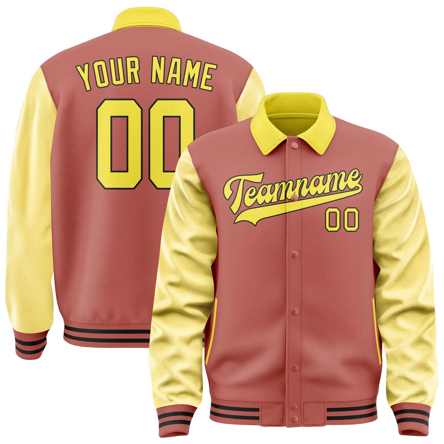Maßgeschneidertes Kupferrose Blassgelb Jacke JA292926291717262617