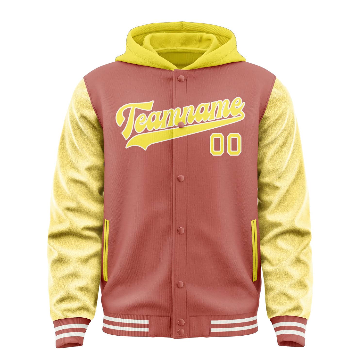 Maßgeschneidertes Kupferrose Blassgelb Jacke