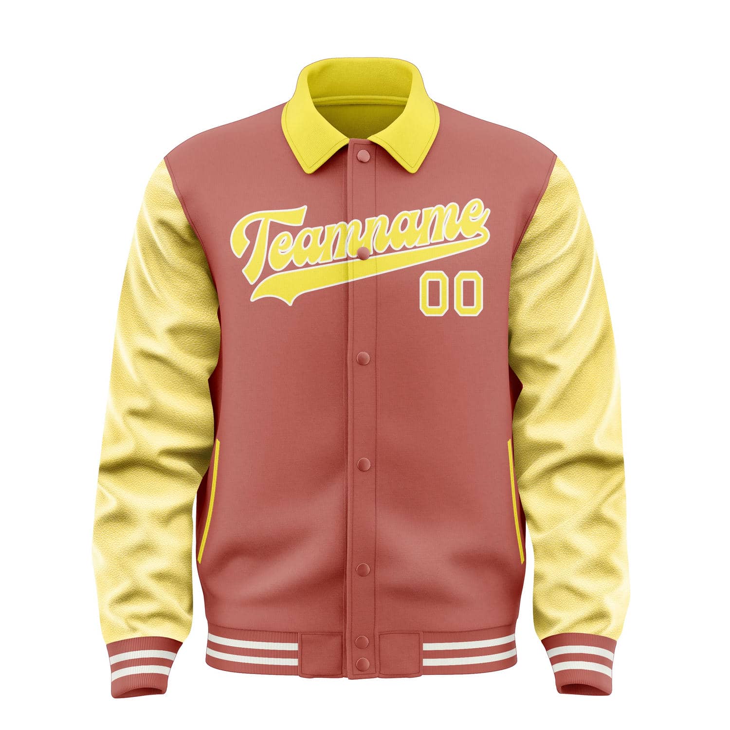 Maßgeschneidertes Kupferrose Blassgelb Jacke