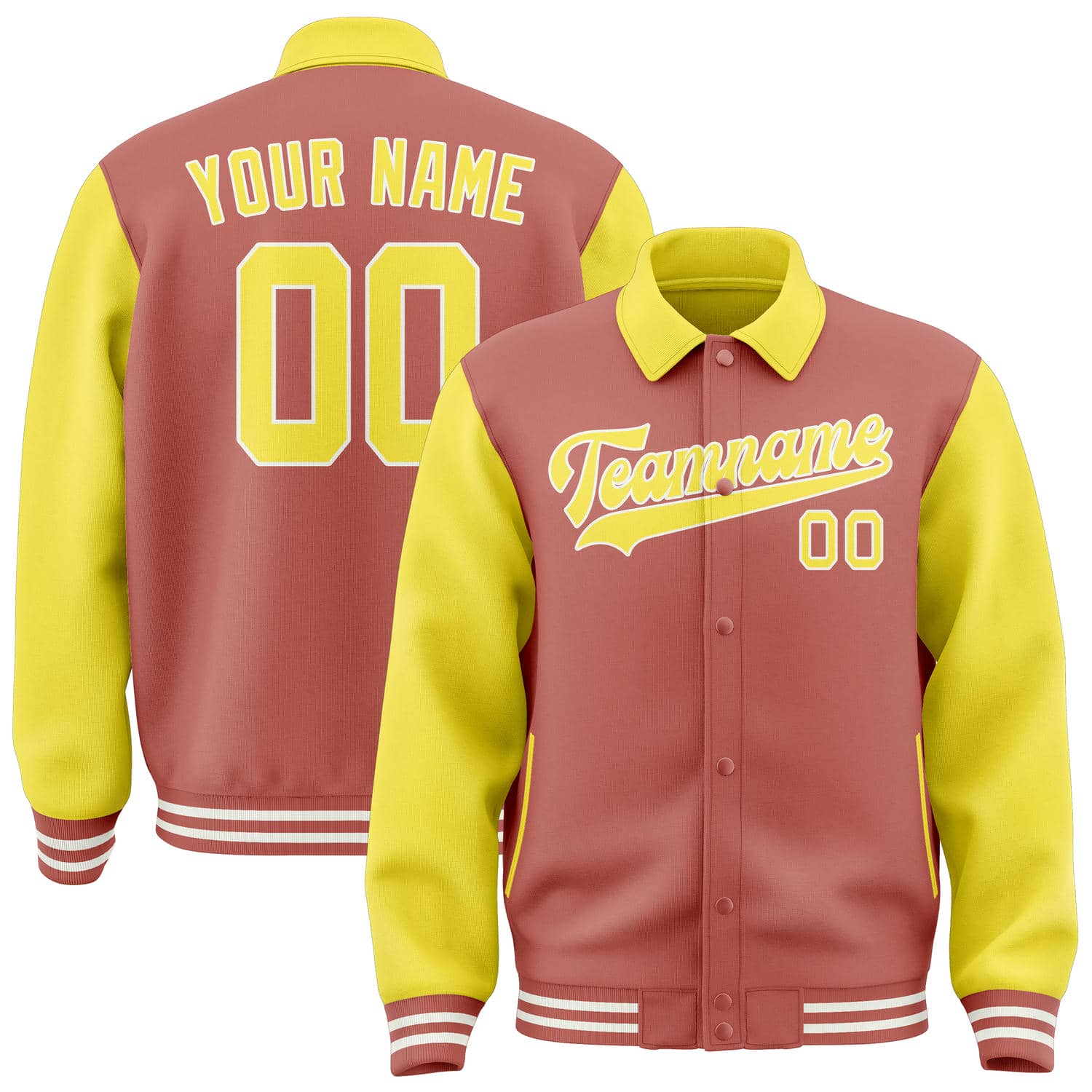 Maßgeschneidertes Kupferrose Blassgelb Jacke JA292926291818262618