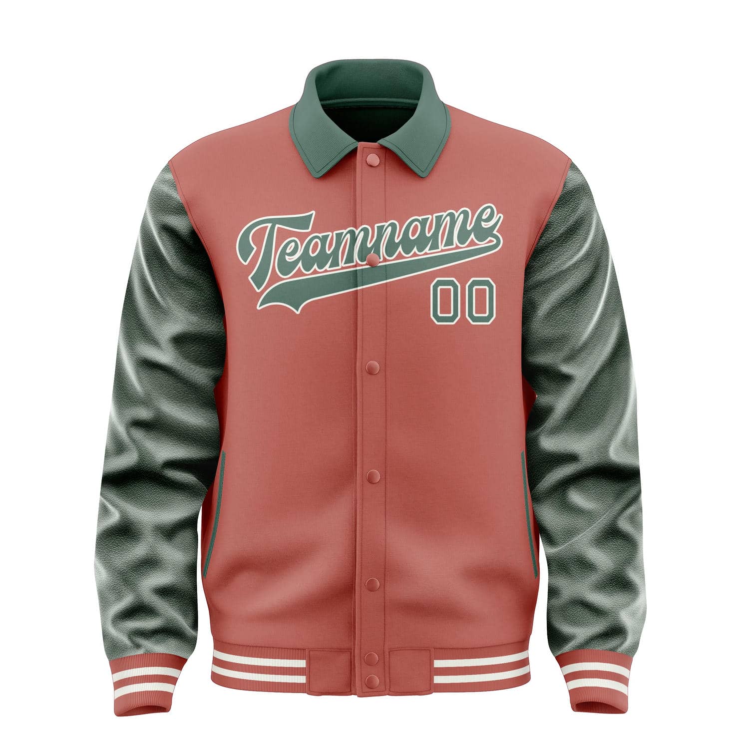 Maßgeschneidertes Kupferrose Blaugrün Jacke