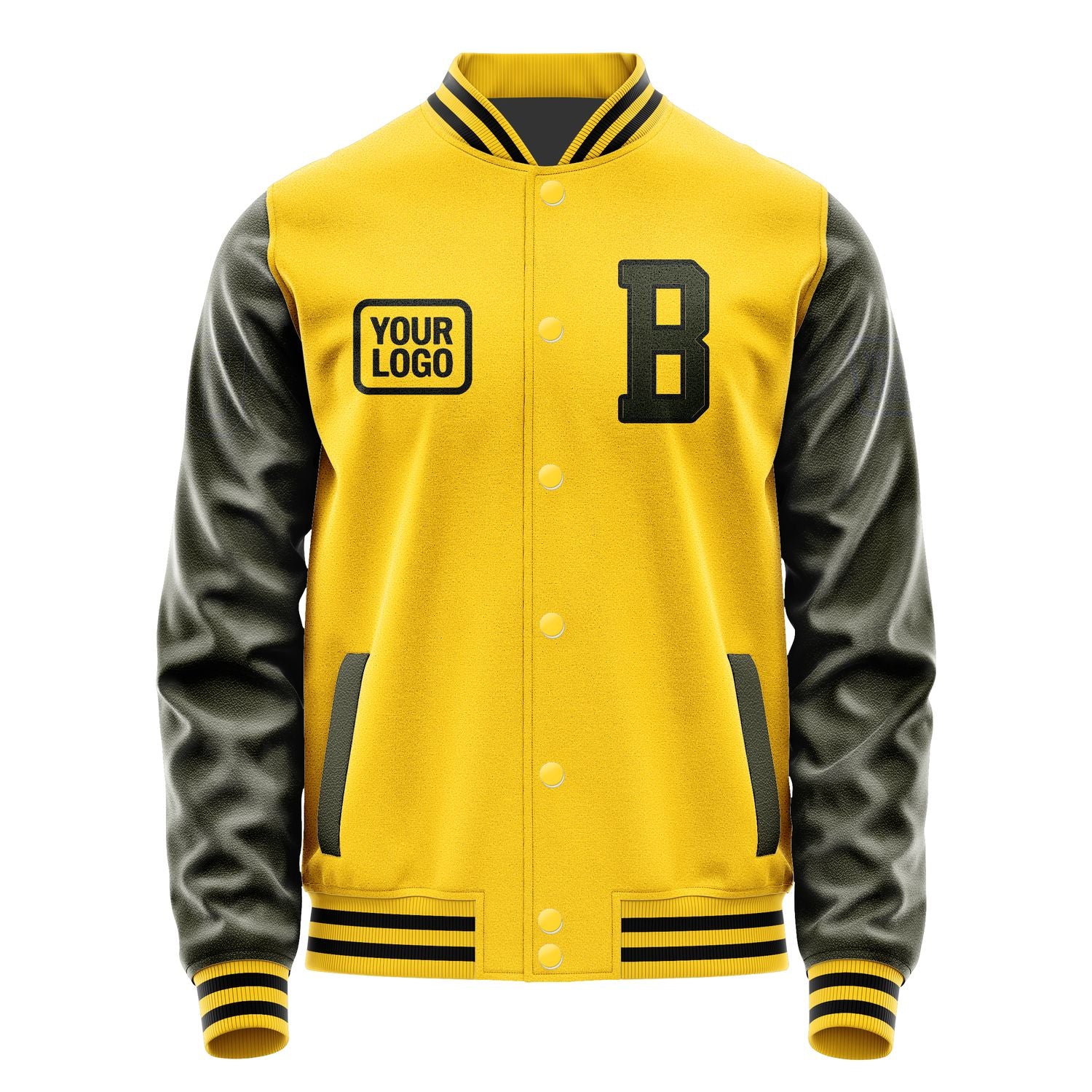Maßgeschneidertes Gold Dunkles Oliv Jacke JA303002301717020217