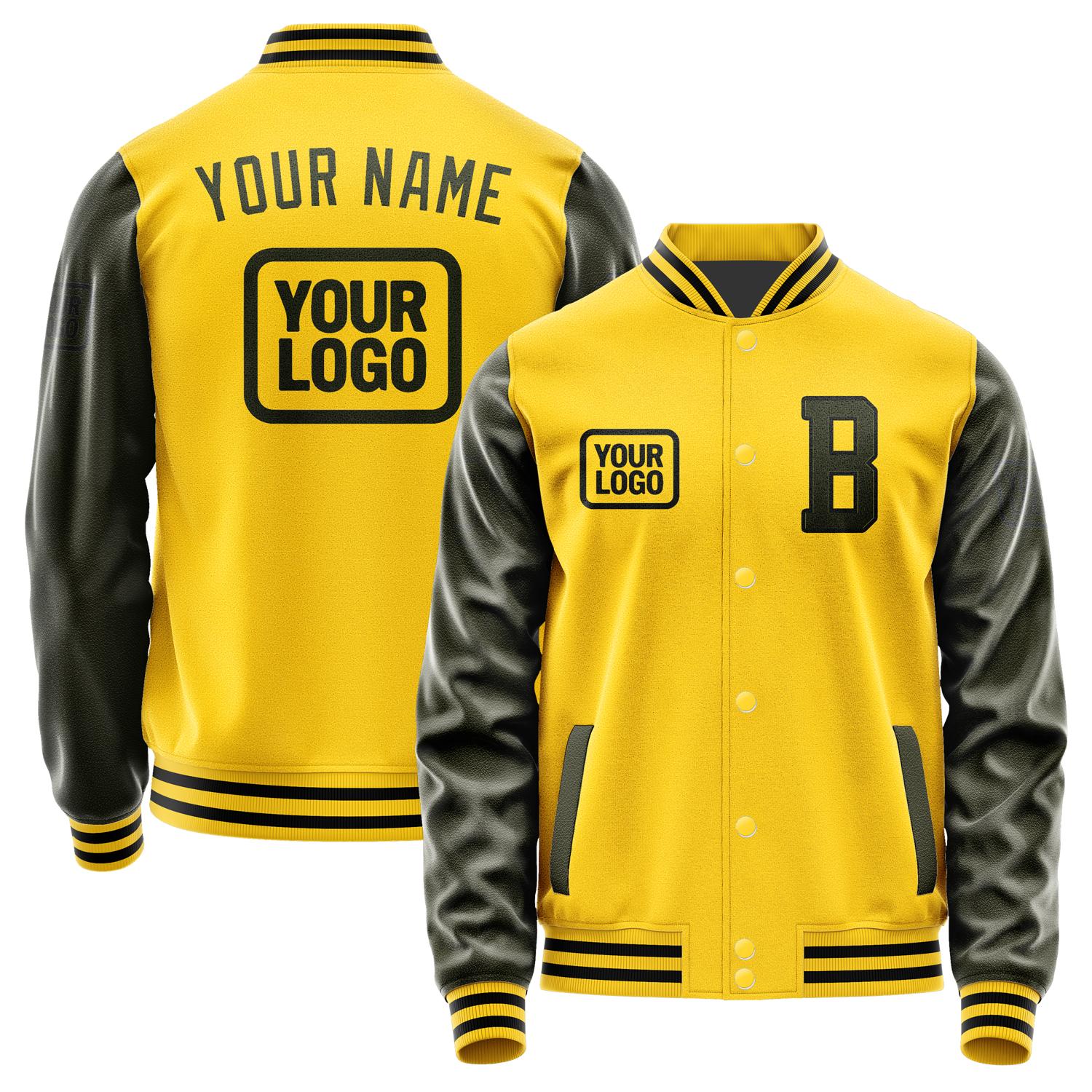 Maßgeschneidertes Gold Dunkles Oliv Jacke JA303002301717020217
