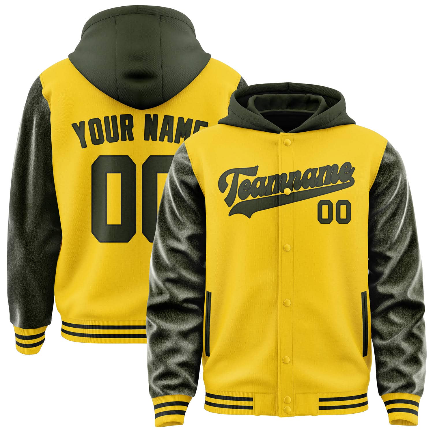 Maßgeschneidertes Gold Dunkles Oliv Jacke