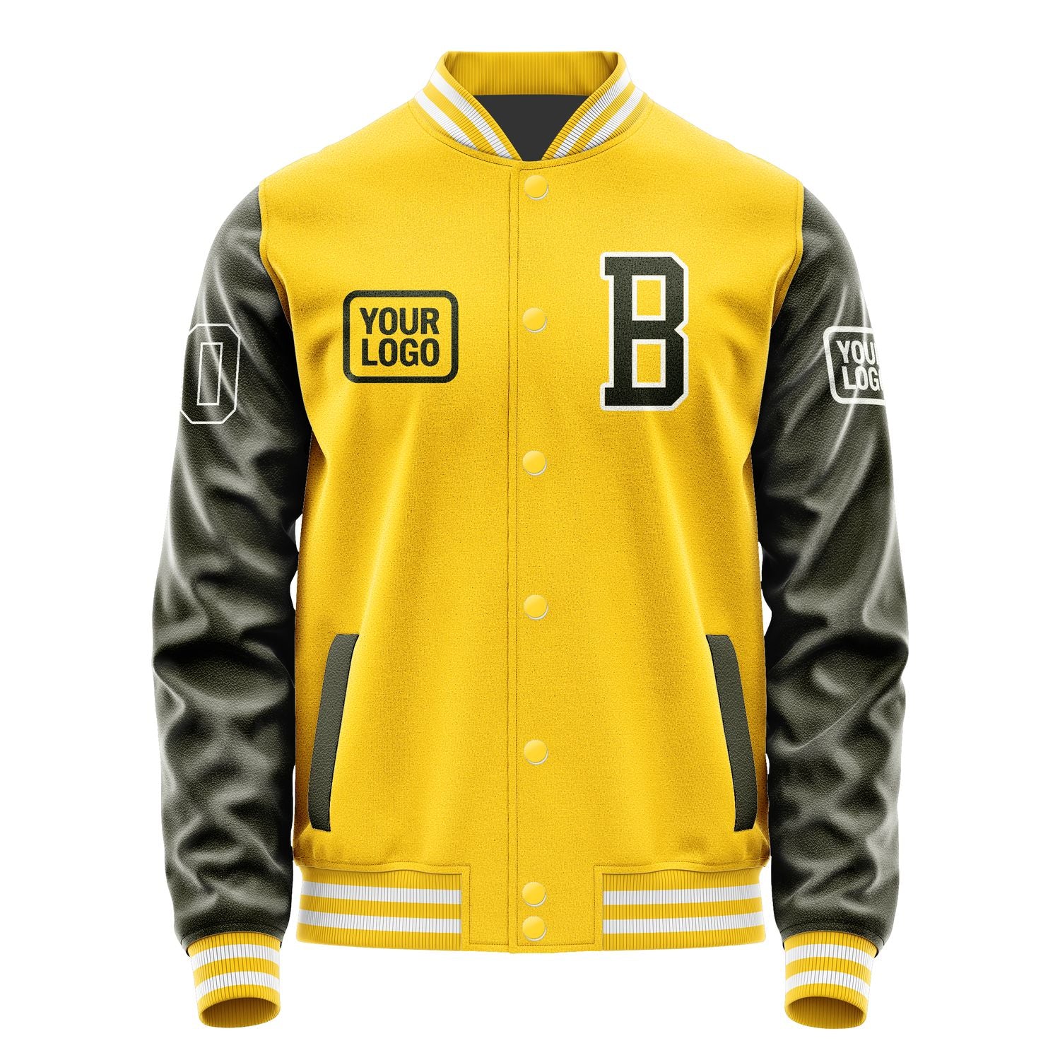 Maßgeschneidertes Gold Dunkles Oliv Jacke JA303002301818020218