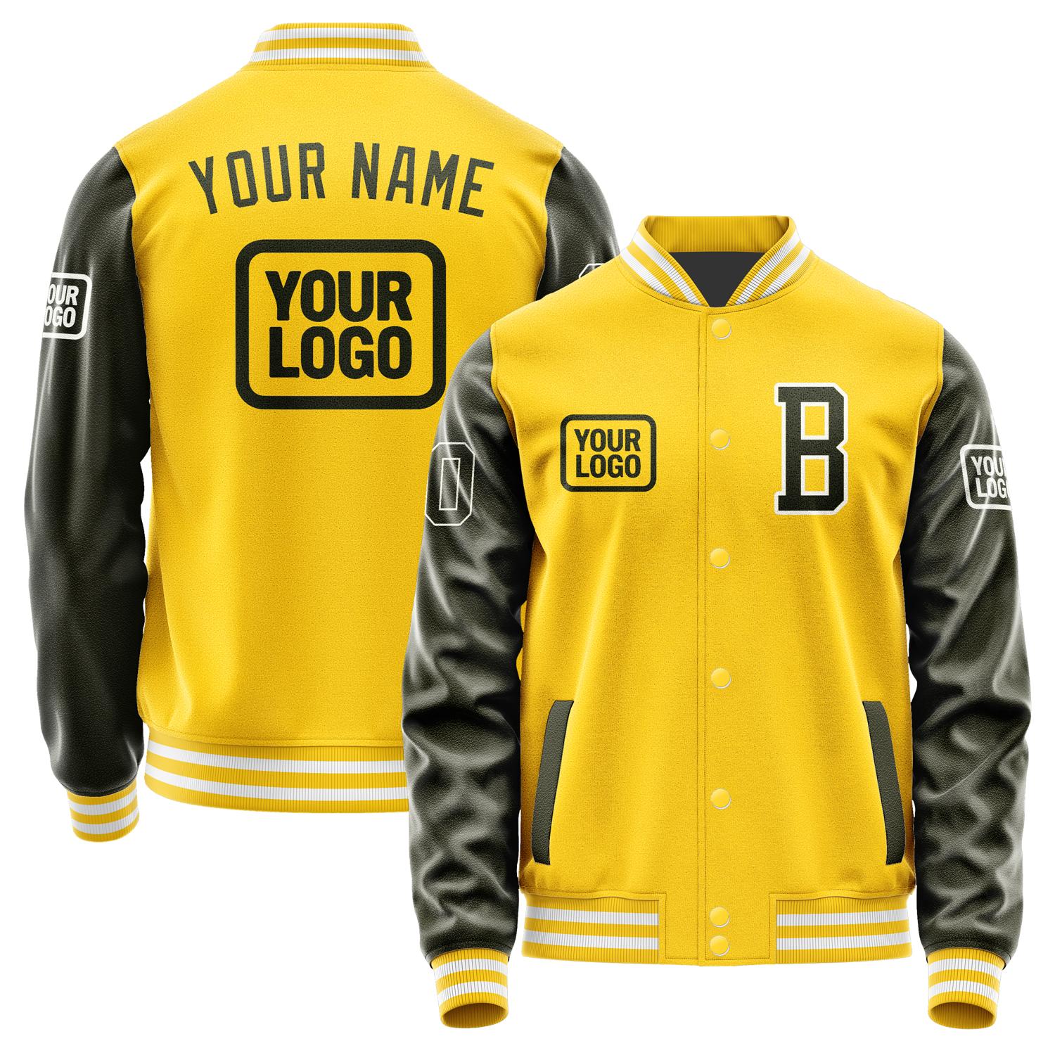 Maßgeschneidertes Gold Dunkles Oliv Jacke JA303002301818020218
