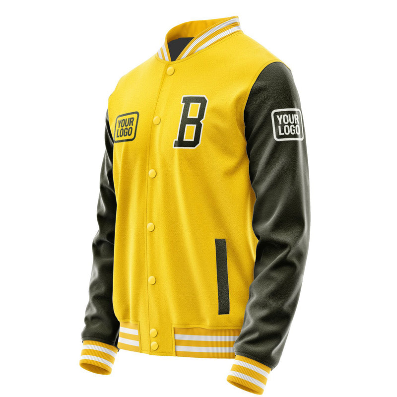 Maßgeschneidertes Gold Dunkles Oliv Jacke JA303002301818020218