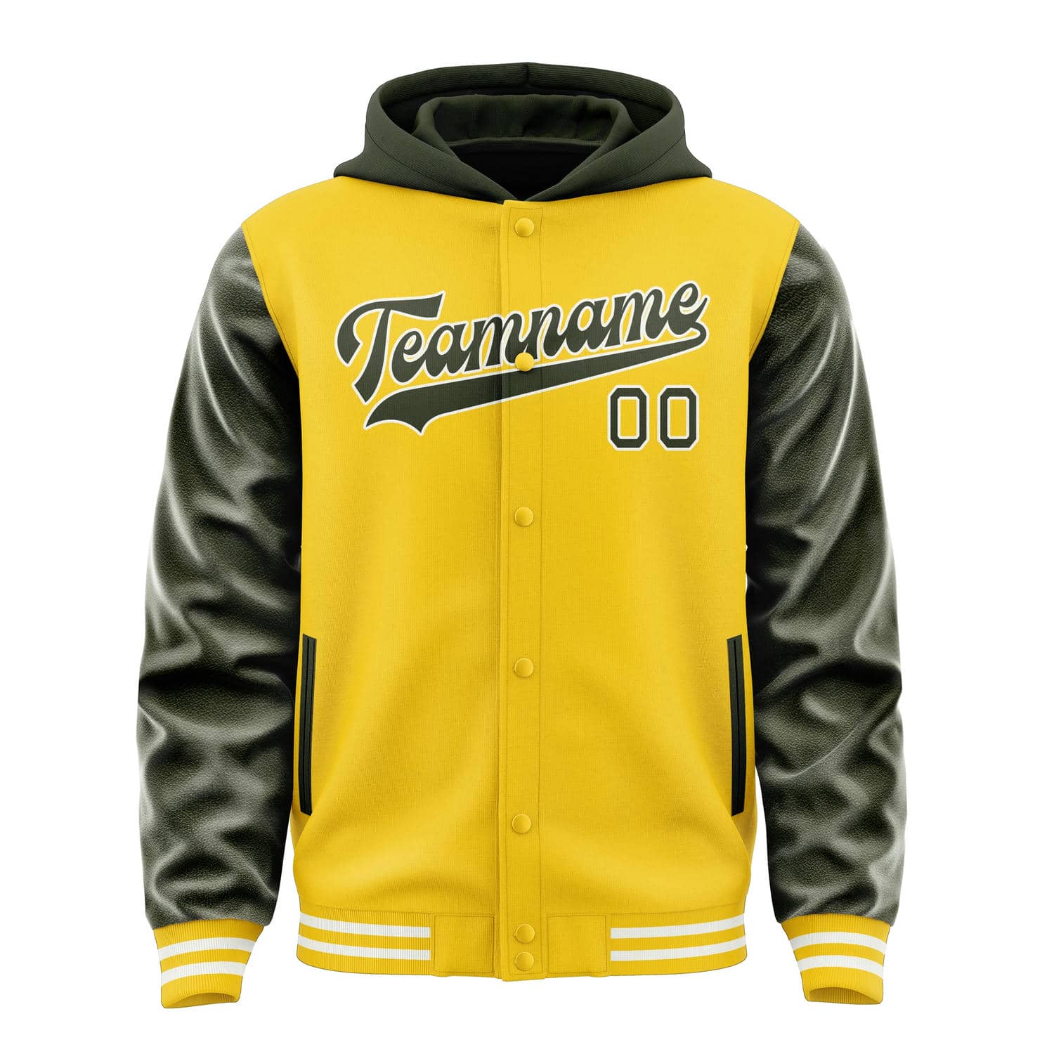 Maßgeschneidertes Gold Dunkles Oliv Jacke