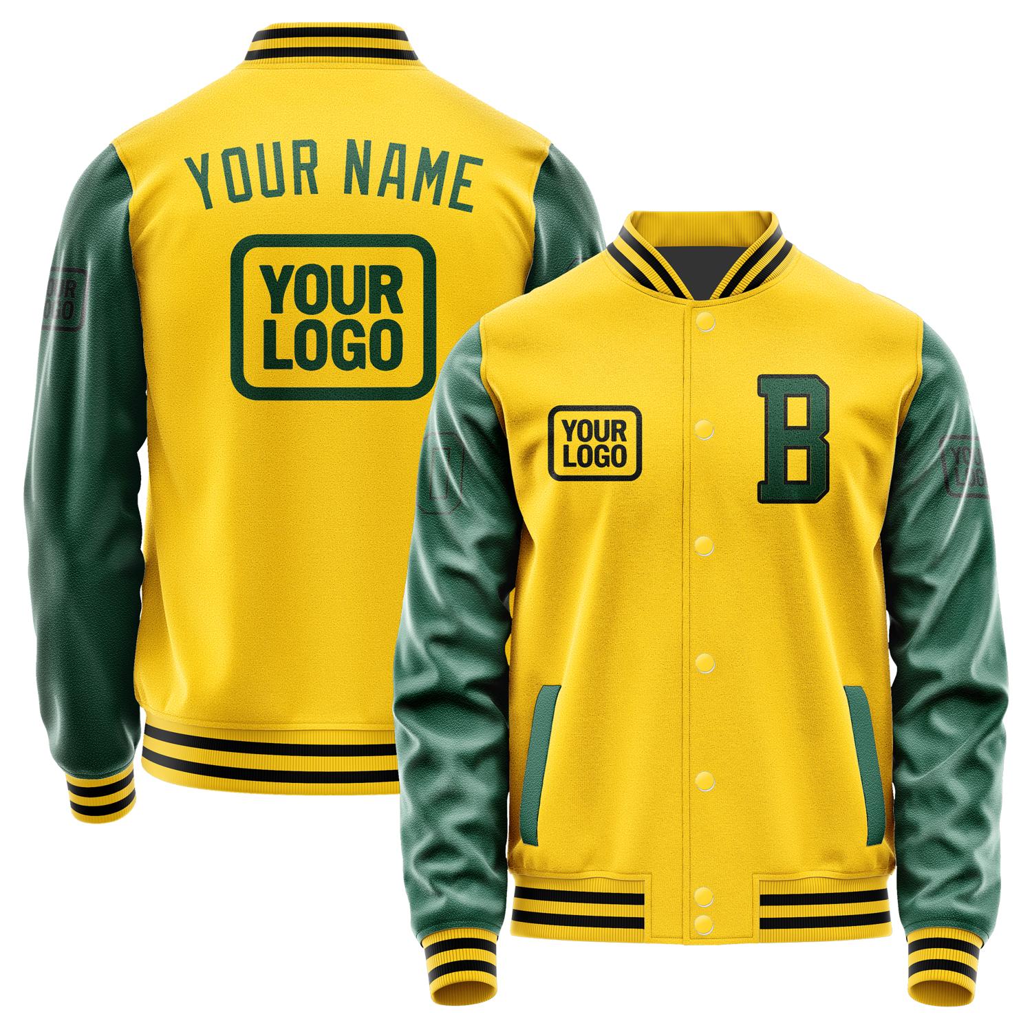 Maßgeschneidertes Gold Moosgrün Jacke JA303005301717050517