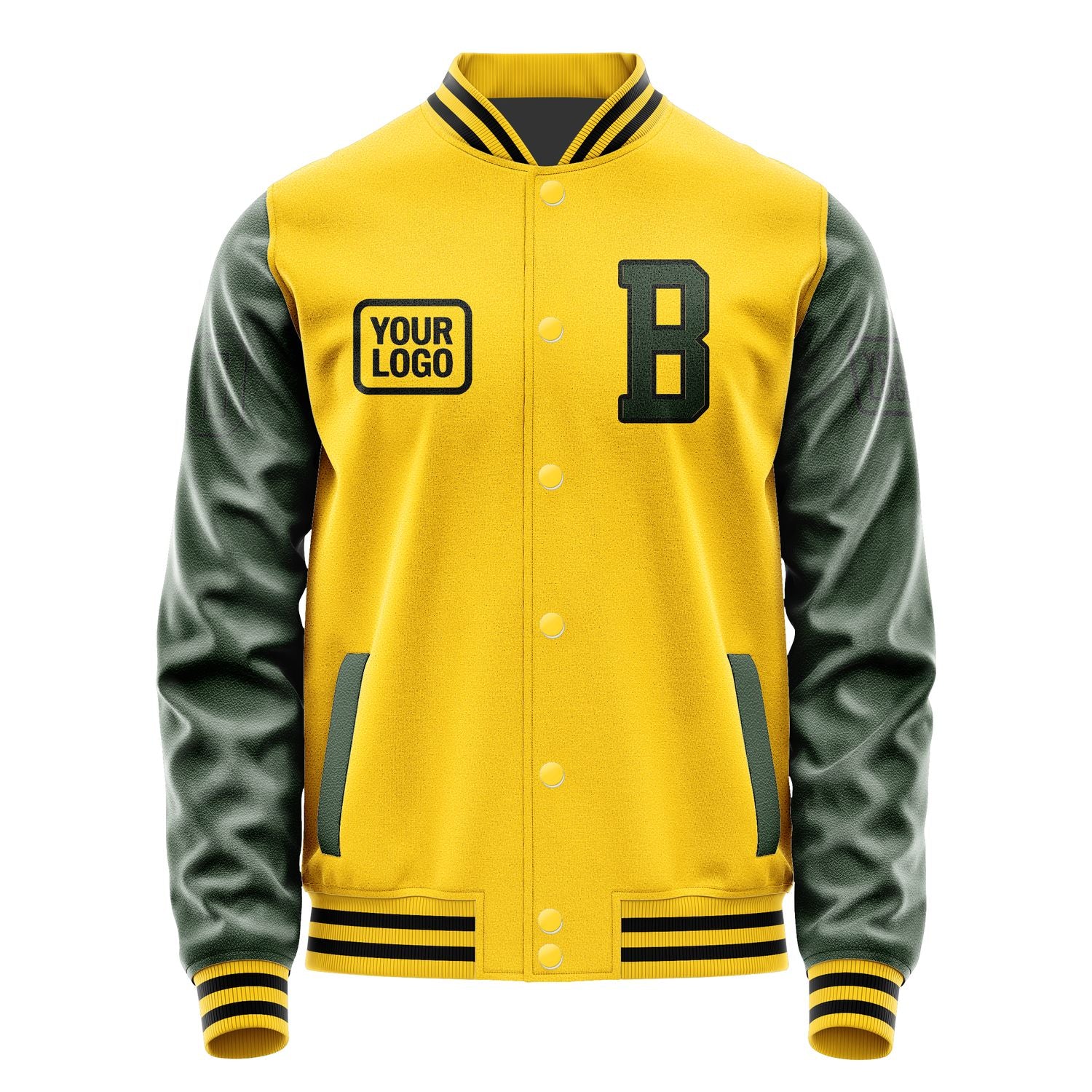 Maßgeschneidertes Gold Tannengrün Jacke JA303006301717060617
