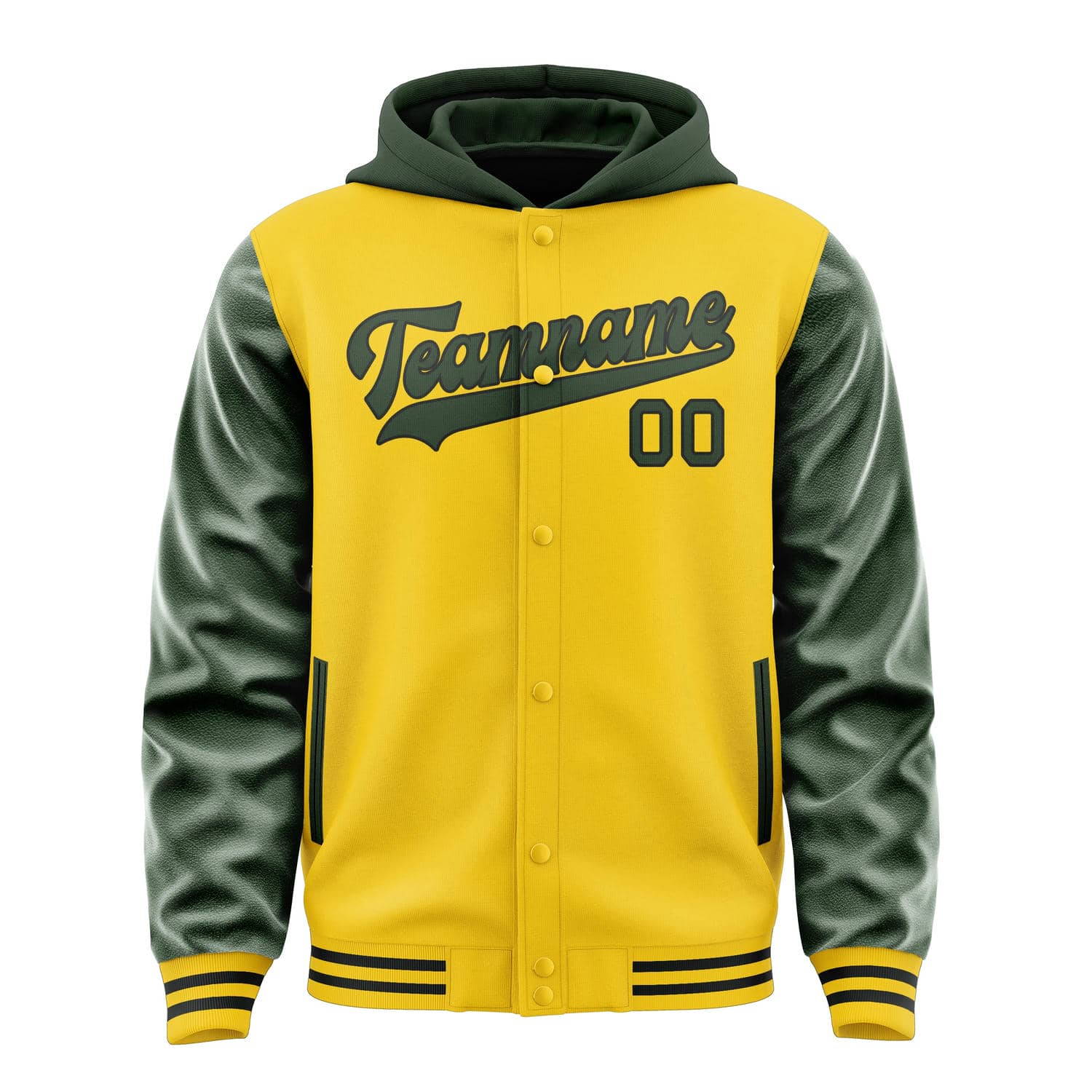 Maßgeschneidertes Gold Tannengrün Jacke