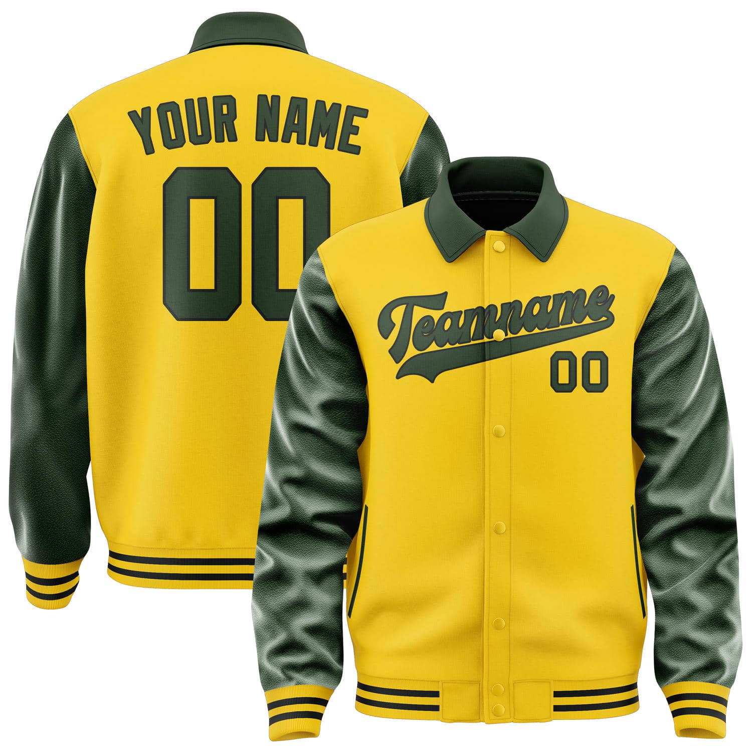 Maßgeschneidertes Gold Tannengrün Jacke JA303006301717060617