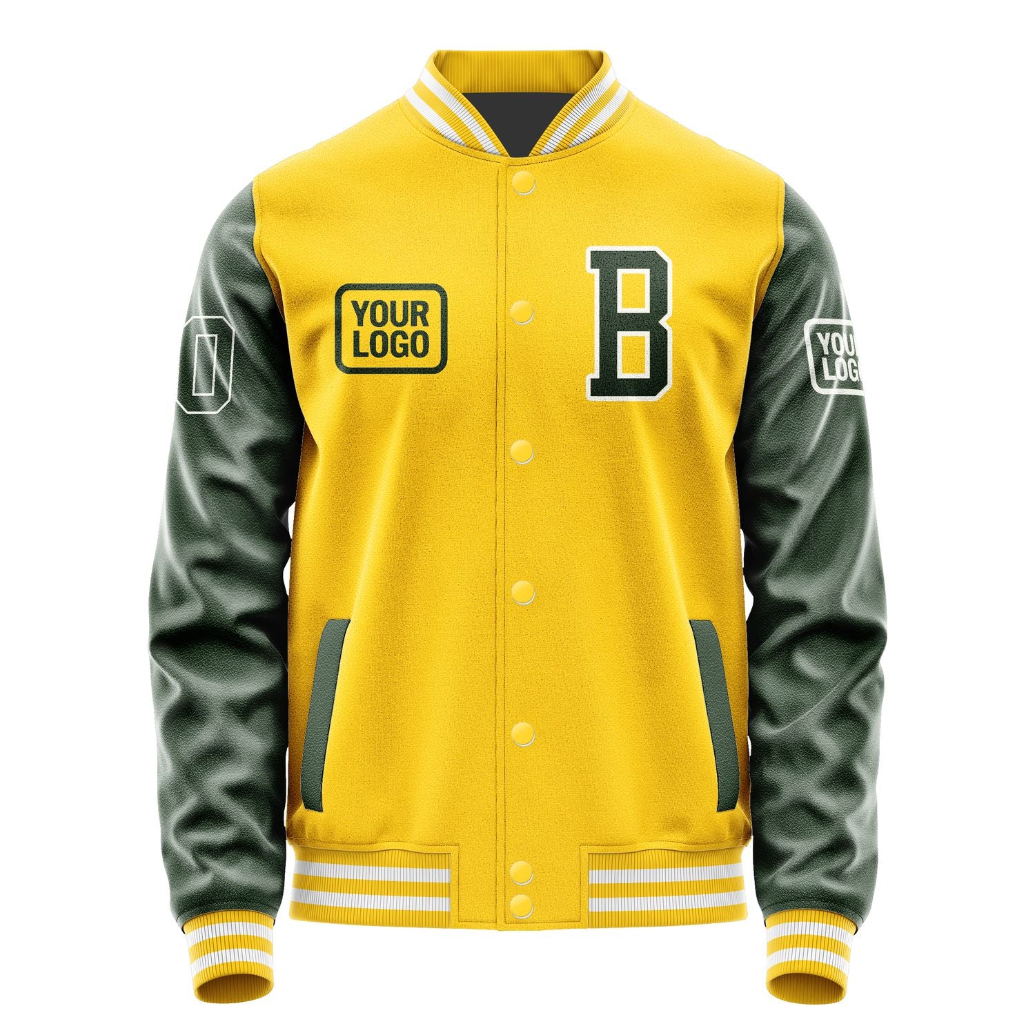Maßgeschneidertes Gold Tannengrün Jacke JA303006301818060618