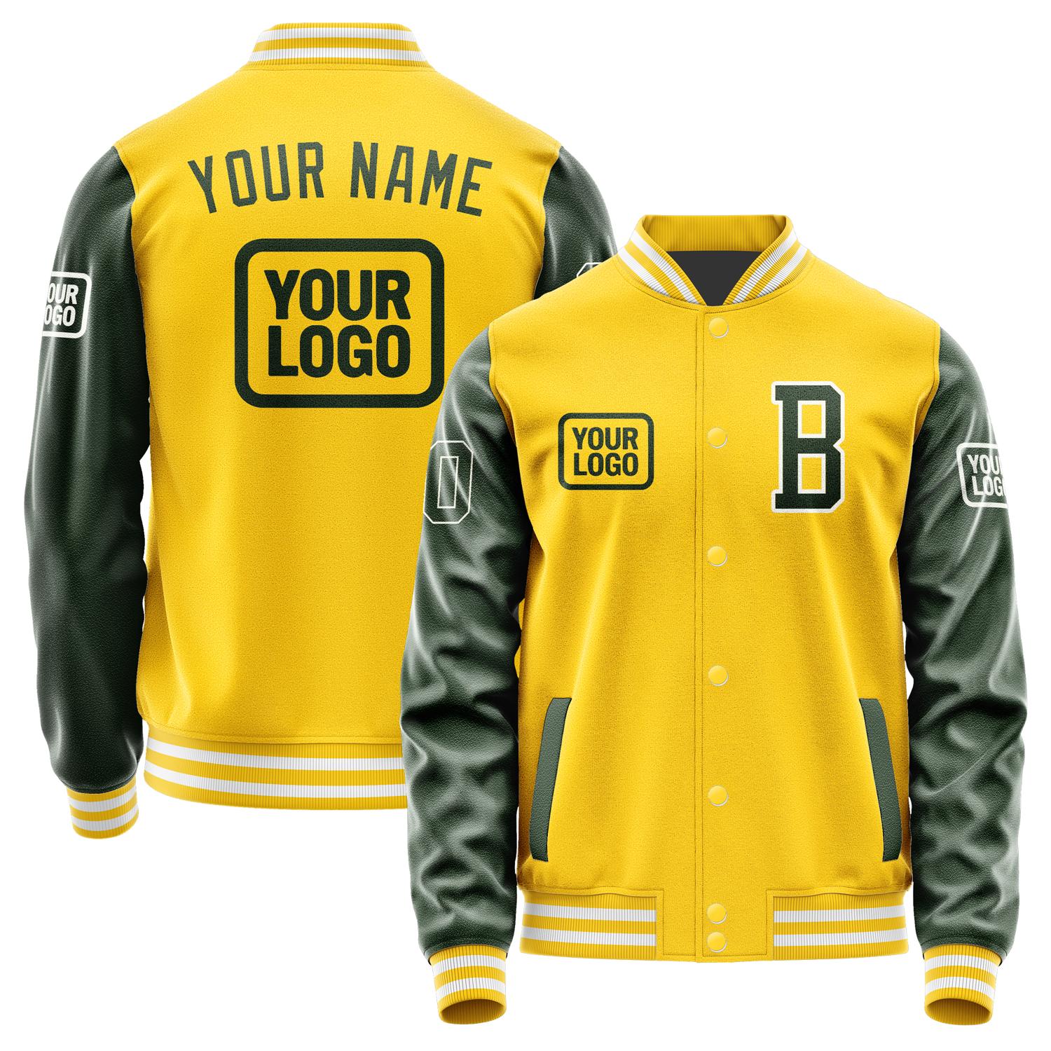 Maßgeschneidertes Gold Tannengrün Jacke JA303006301818060618