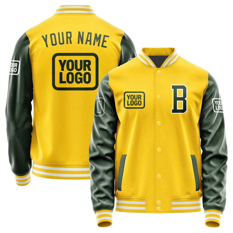 Maßgeschneidertes Gold Tannengrün Jacke JA303006301818060618
