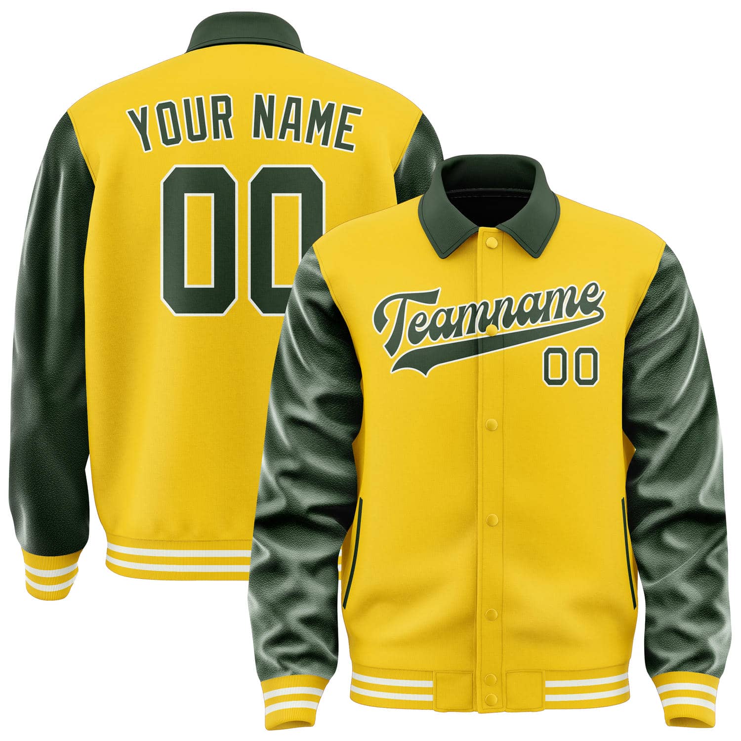Maßgeschneidertes Gold Tannengrün Jacke JA303006301818060618