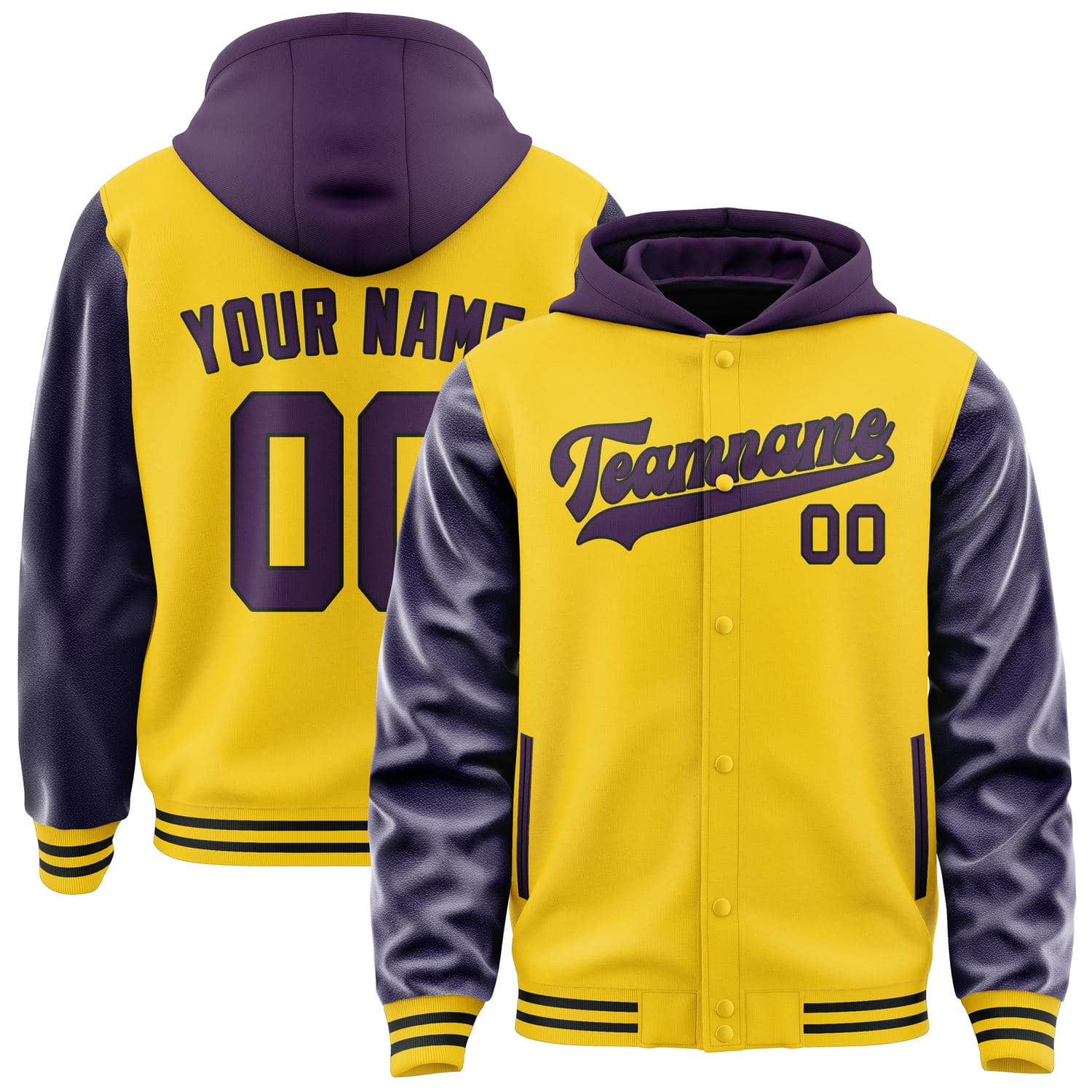 Maßgeschneidertes Gold Lila Jacke JA303007301717070717